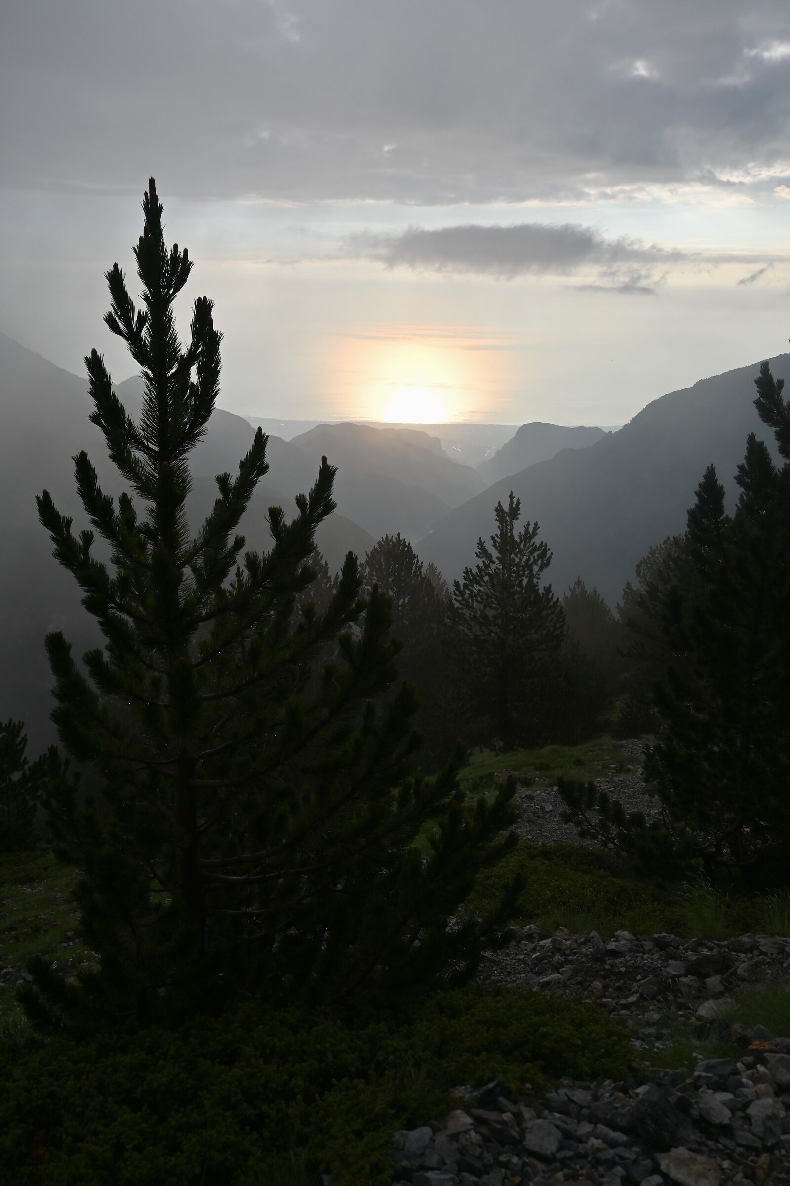 Dawn climbing to the summit