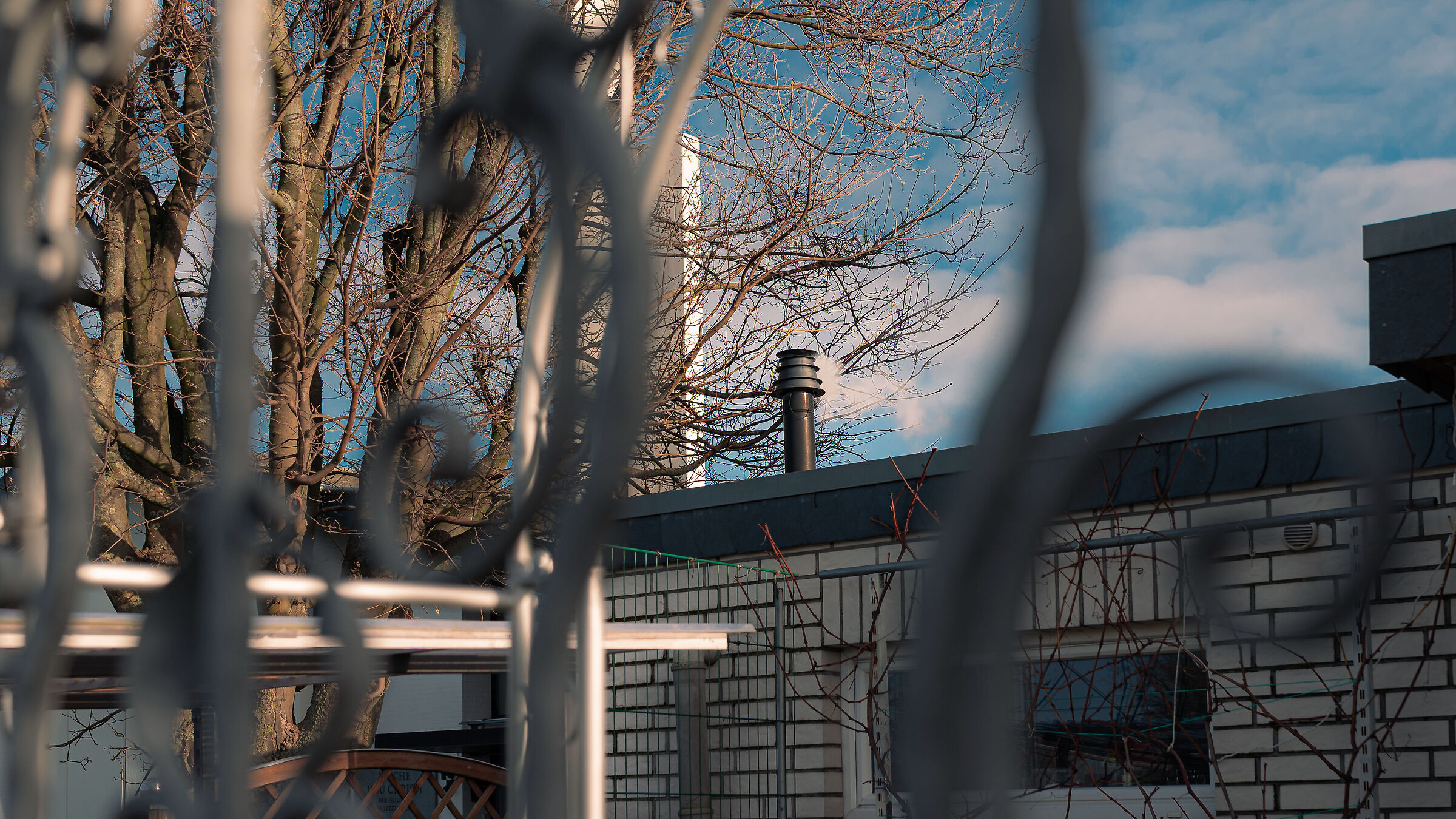 The fireplace is lit!