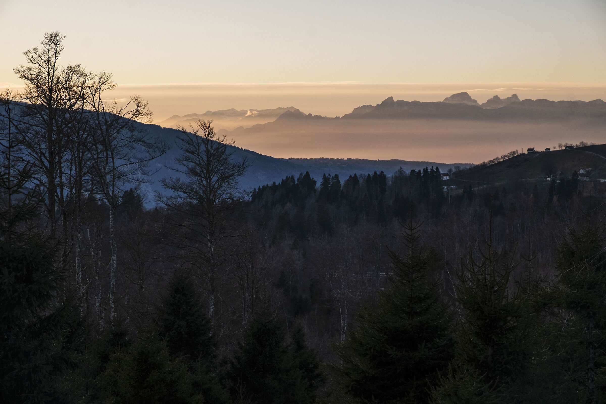 Cime al tramonto