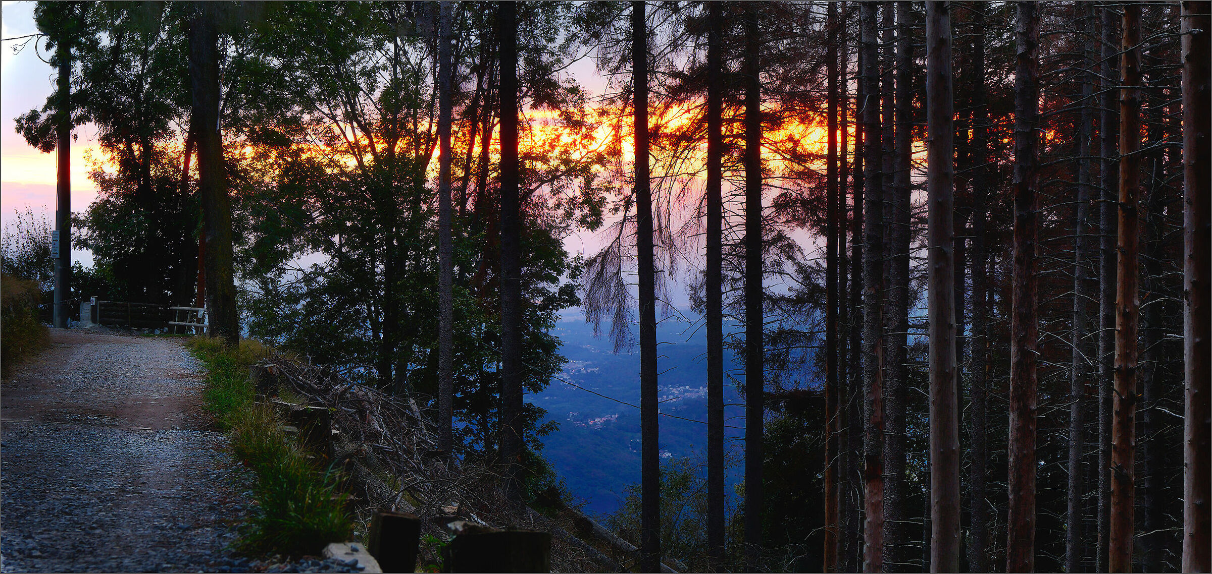 Tramonto visto dalla strada tra il CAO e Baita Carla