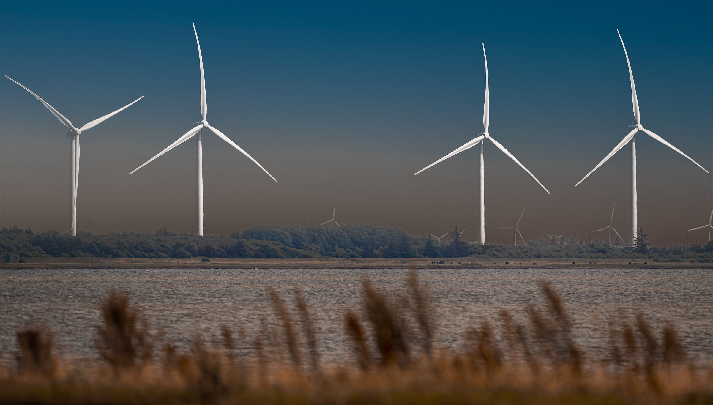 Windmills stopped for oncomig storm