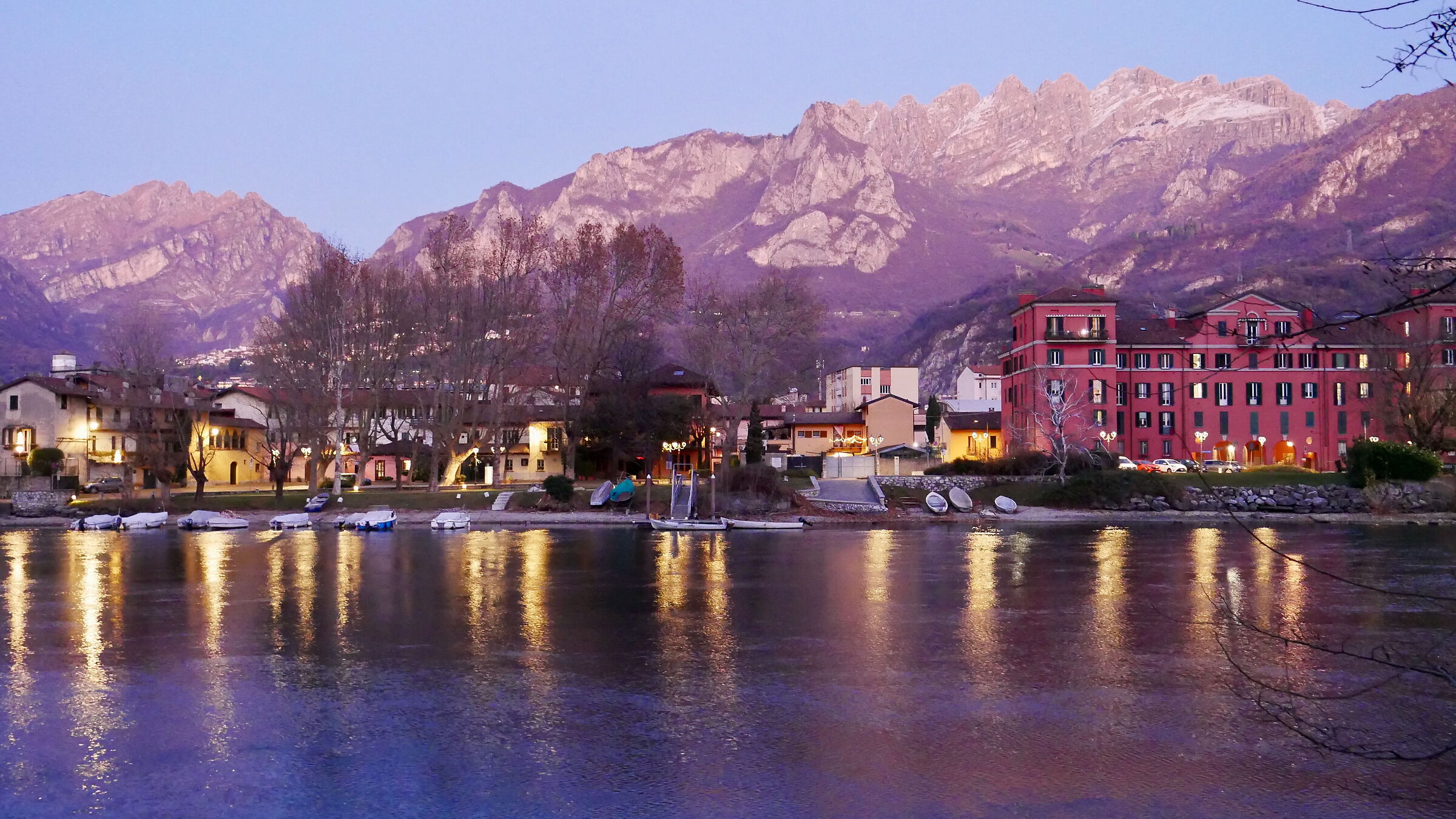 Pescarenico, tramonto invernale del solstizio 2024