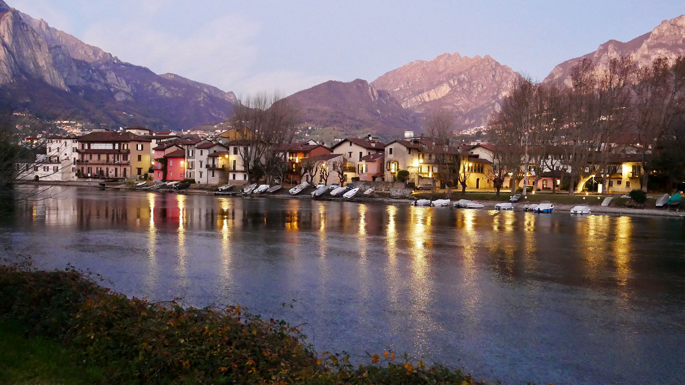 Pescarenico, tramonto invernale del solstizio 2024