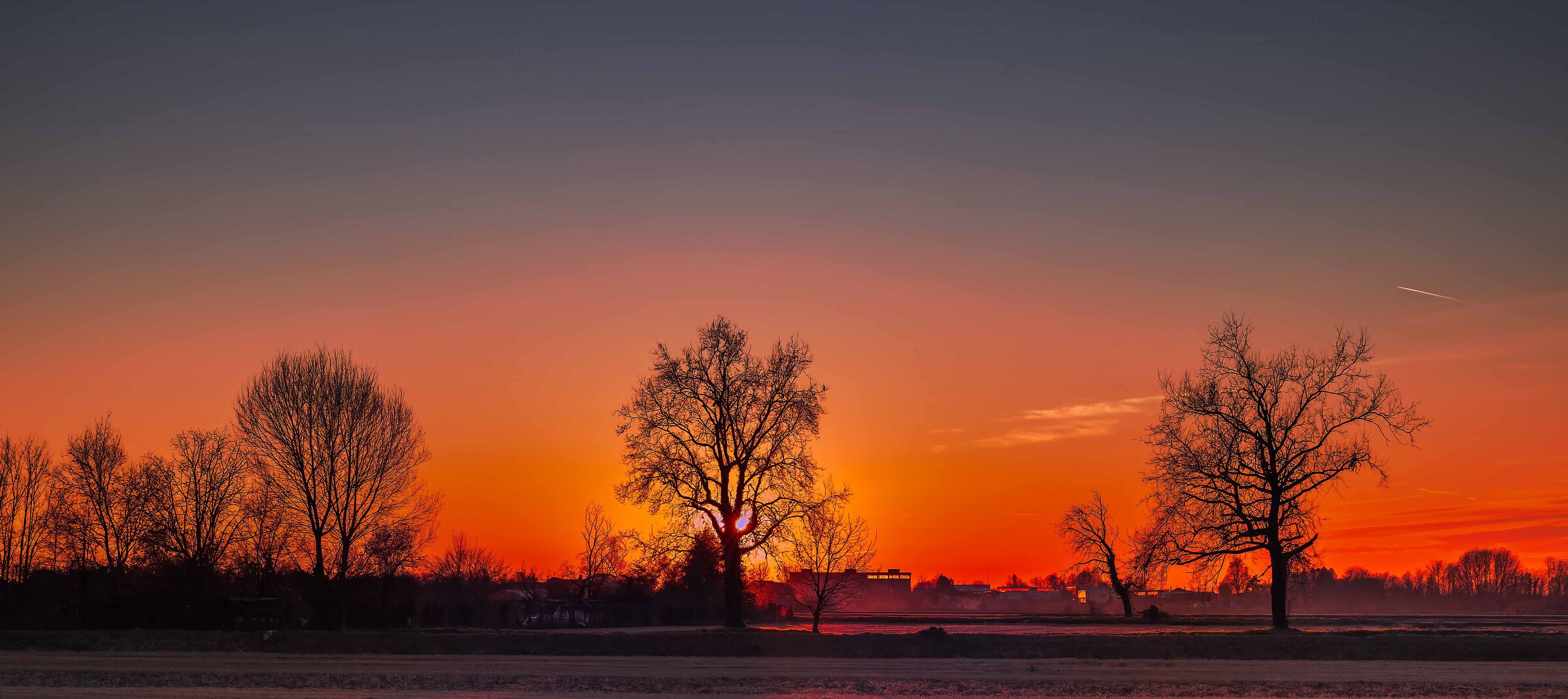 Panoramica di un tramonto