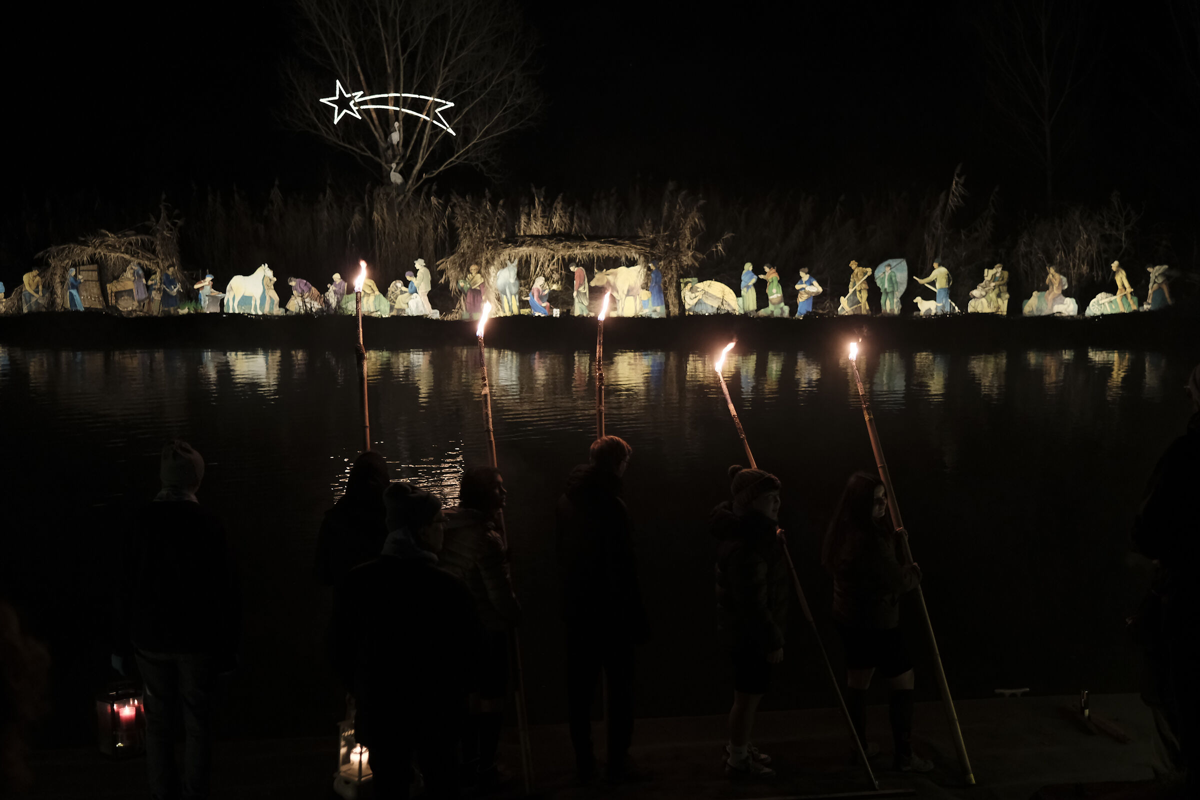 Nativity scene on the Mincio