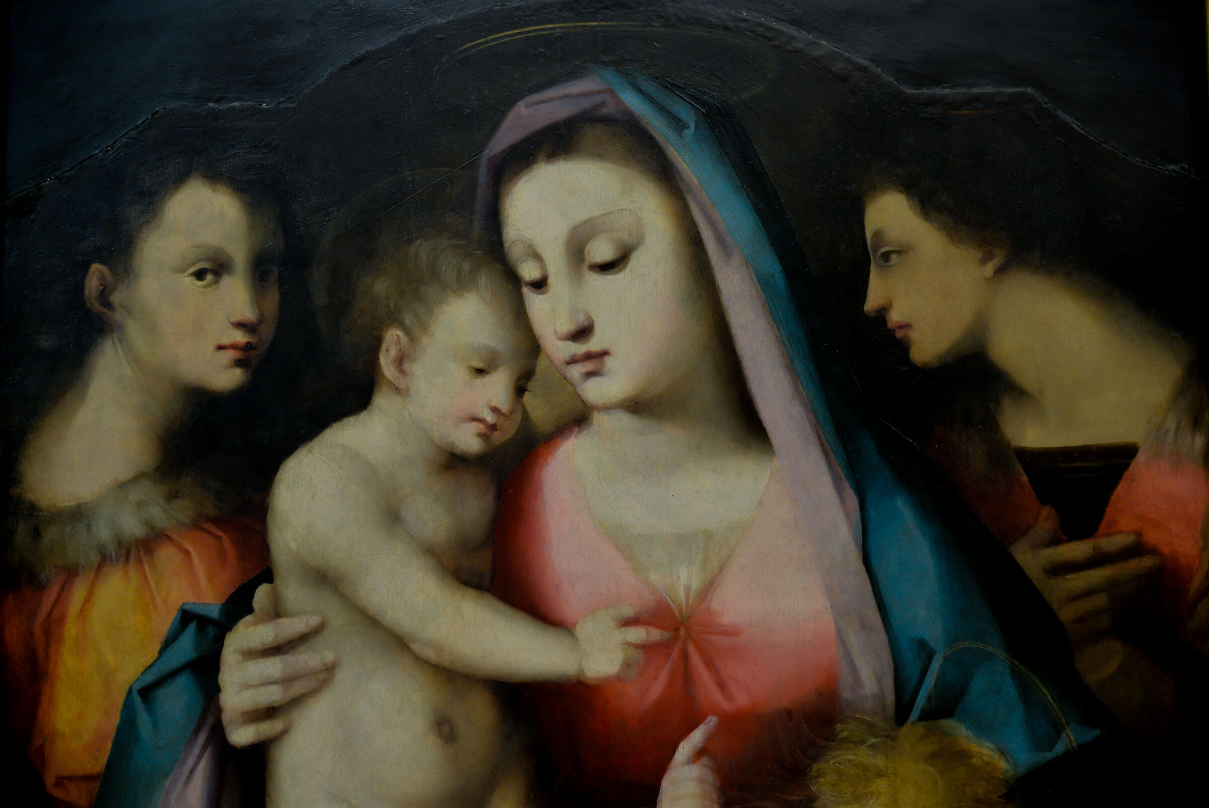 Madonna col Bambino, S. Giovannino e Angeli (frammento)