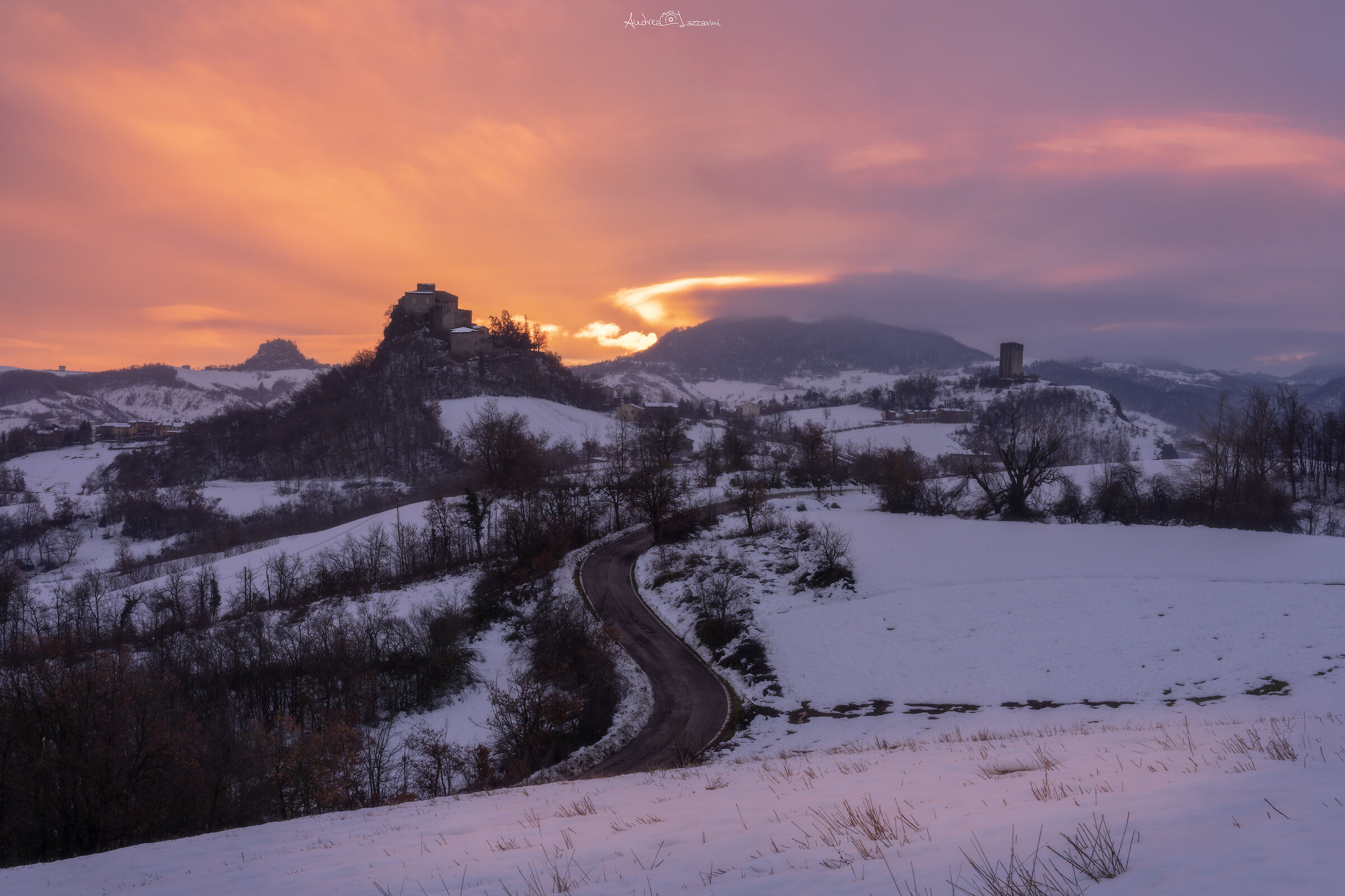 Snow sunrise