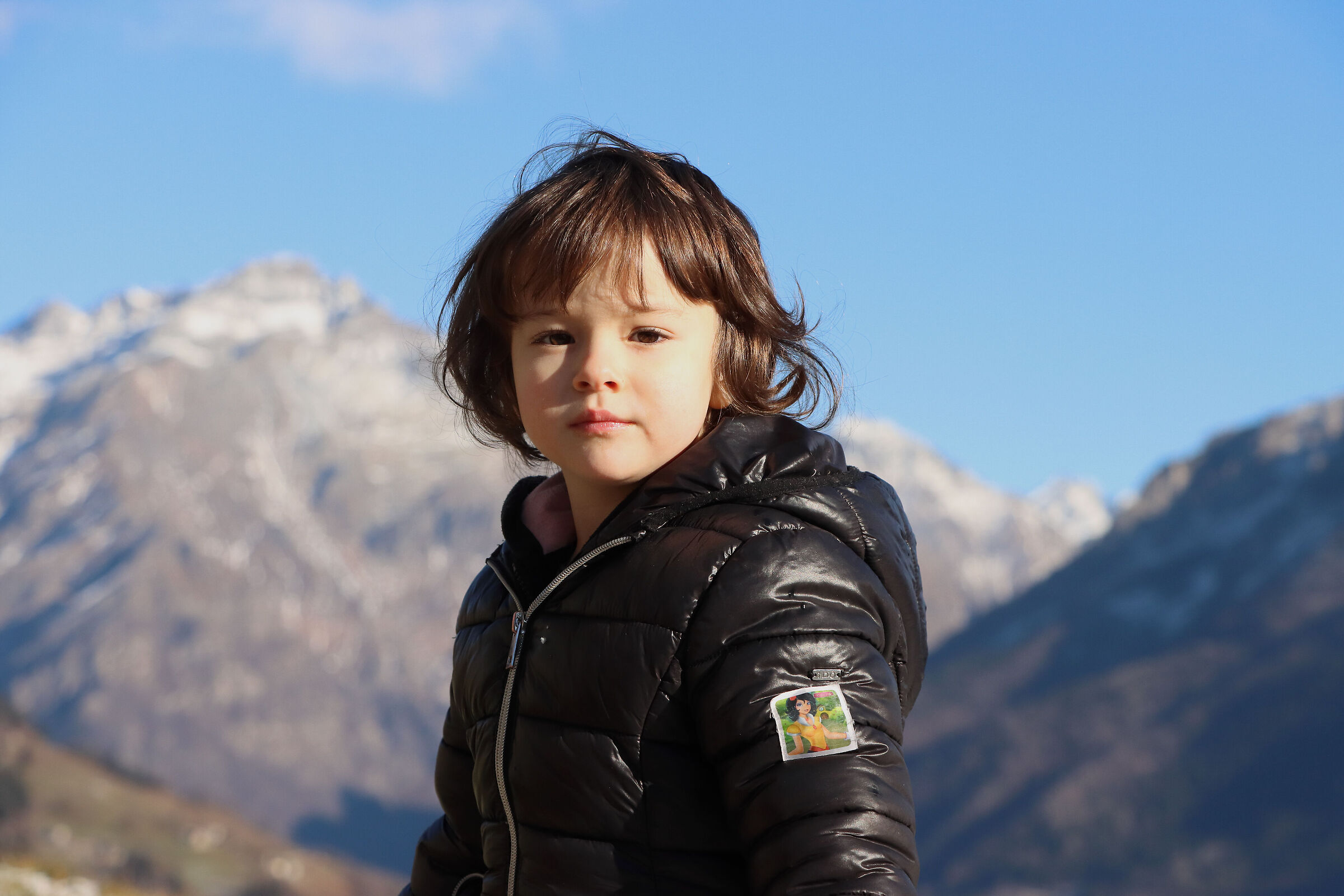 mia nipote in montagna