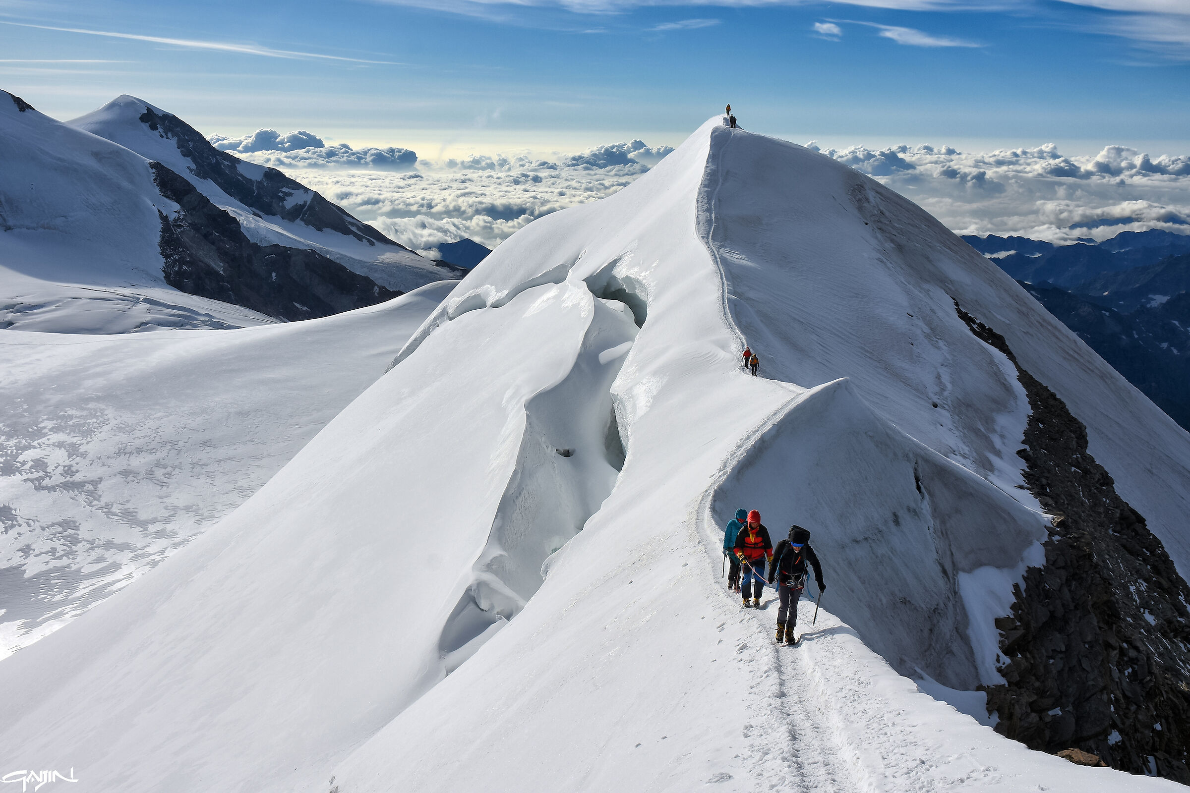 On the edge of the ridge