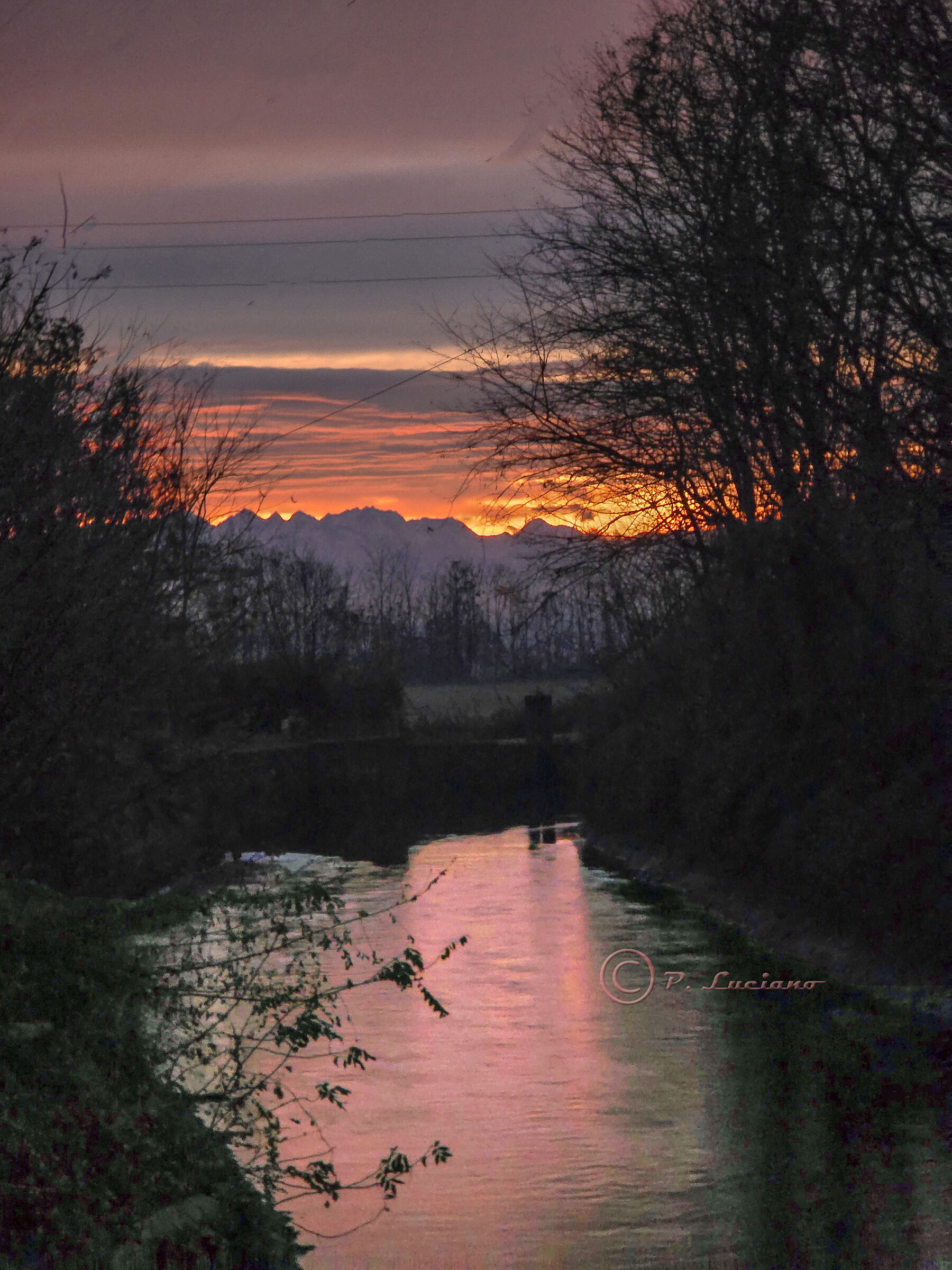 Tramonto che si specchia