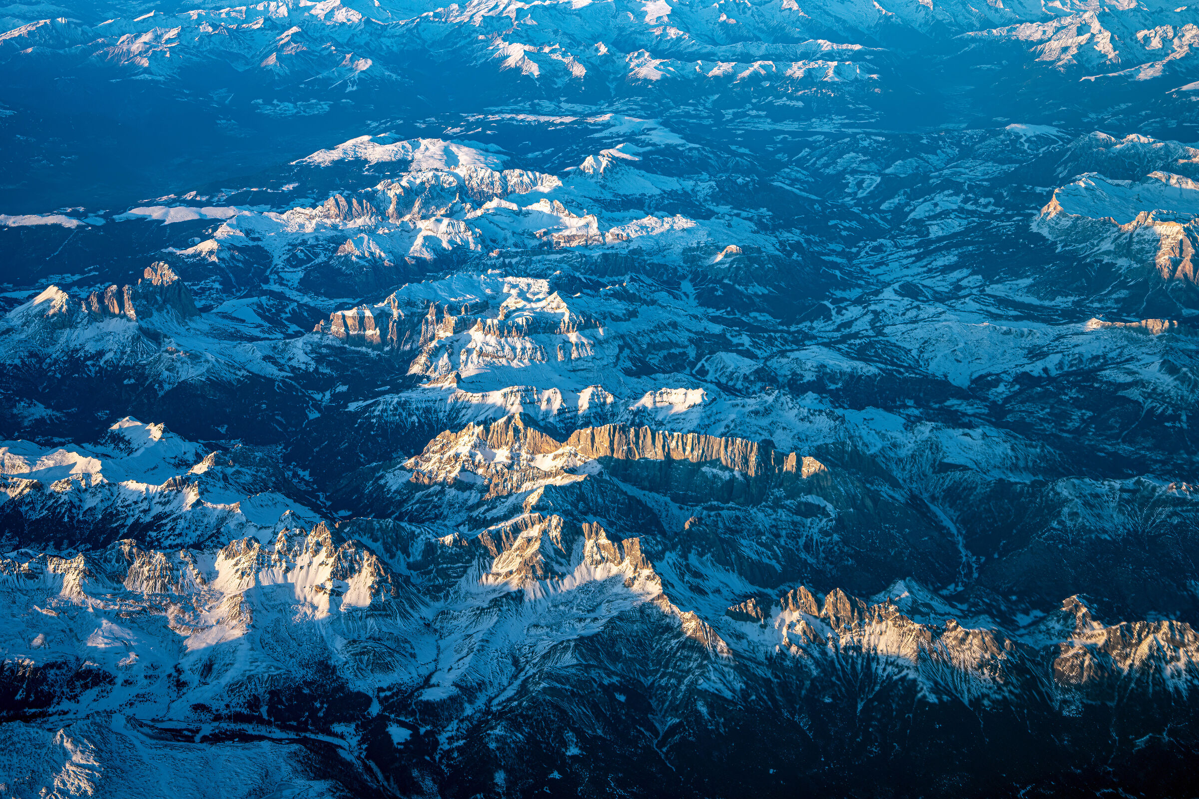 View from the south, Odle, Seceda, Sassolungo and Piatto