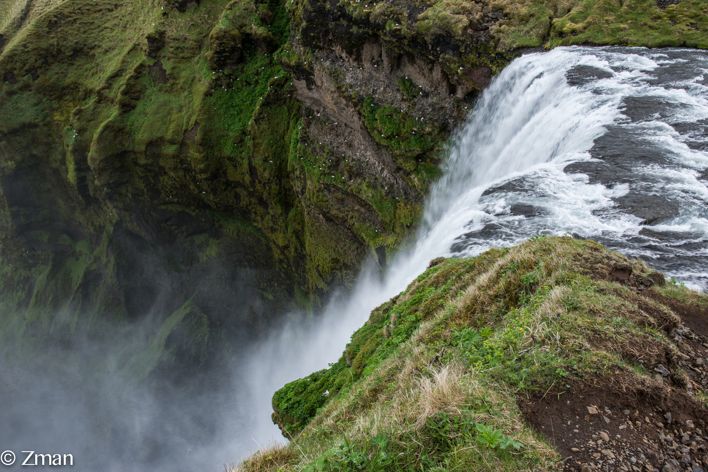 Looking at The Waterfall from The Top
