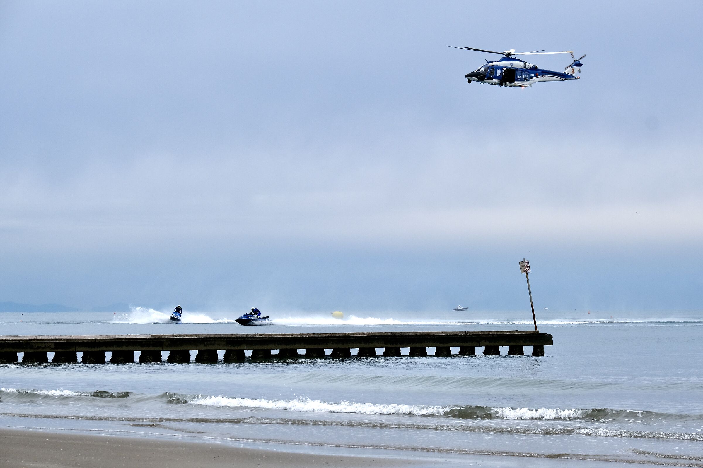 State Police Helicopter with Jet Ski