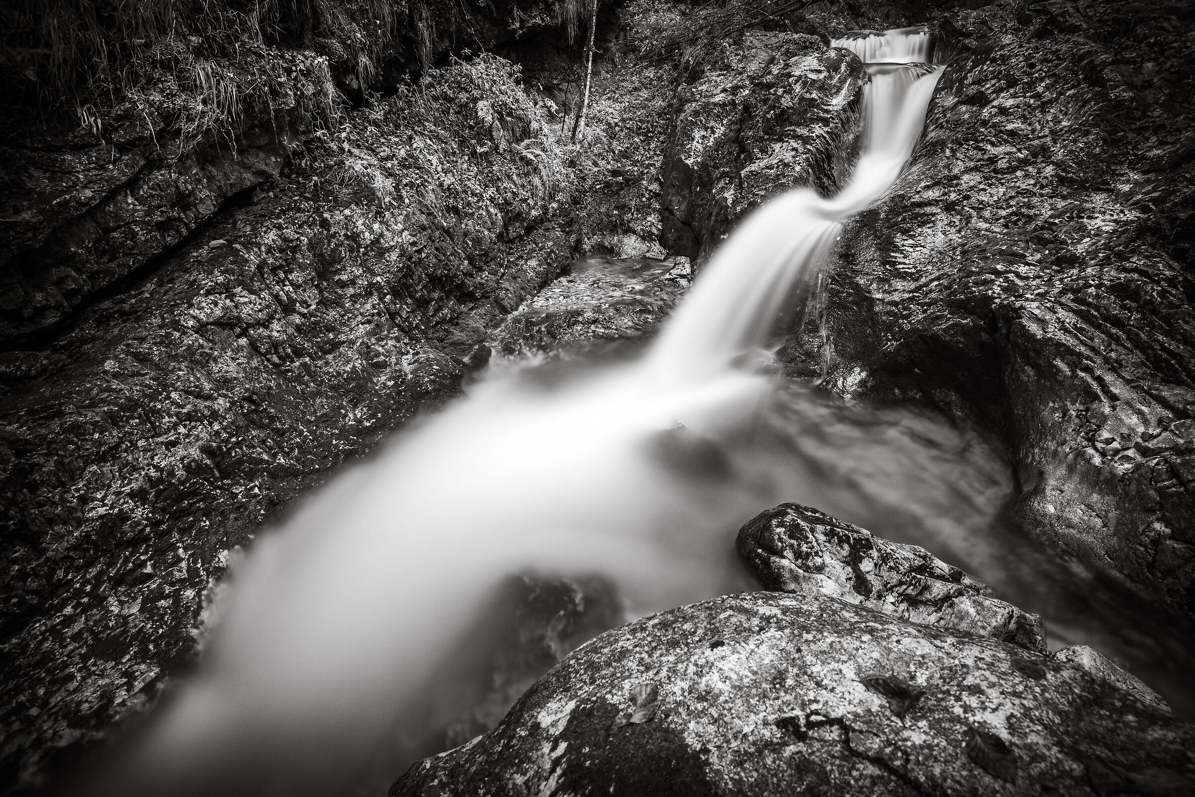 Water flow in Valzurio Italian Alps