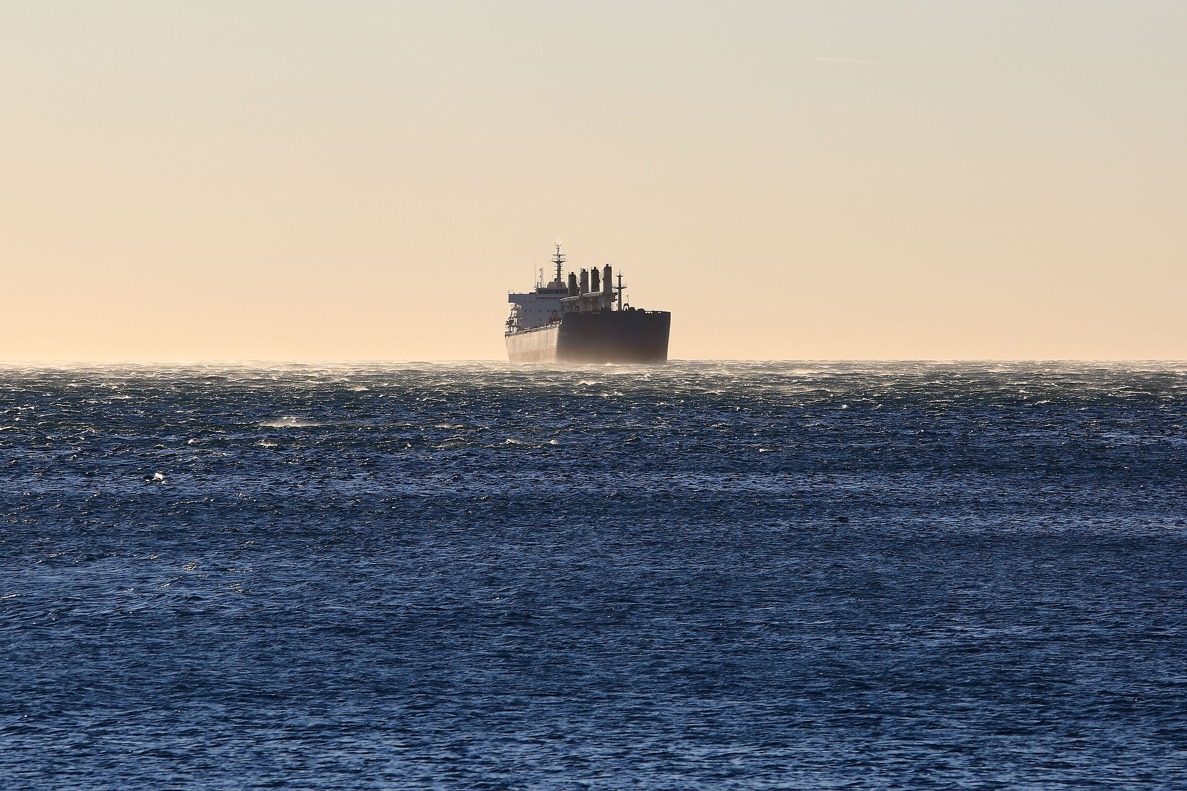 Ship and cold sea