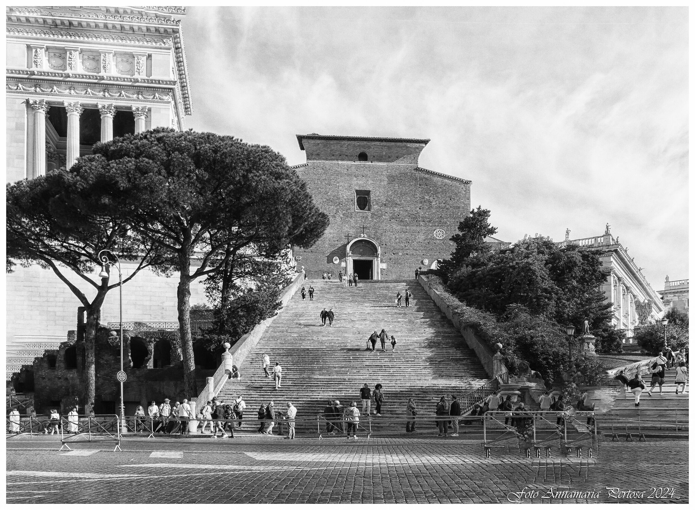 The staircase of the Ara Coeli in Rome