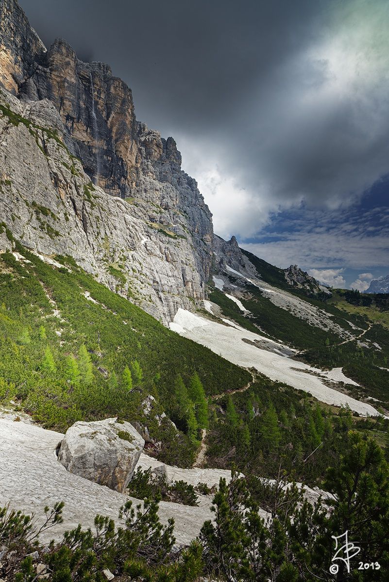 The waterfalls temporary Pelmo