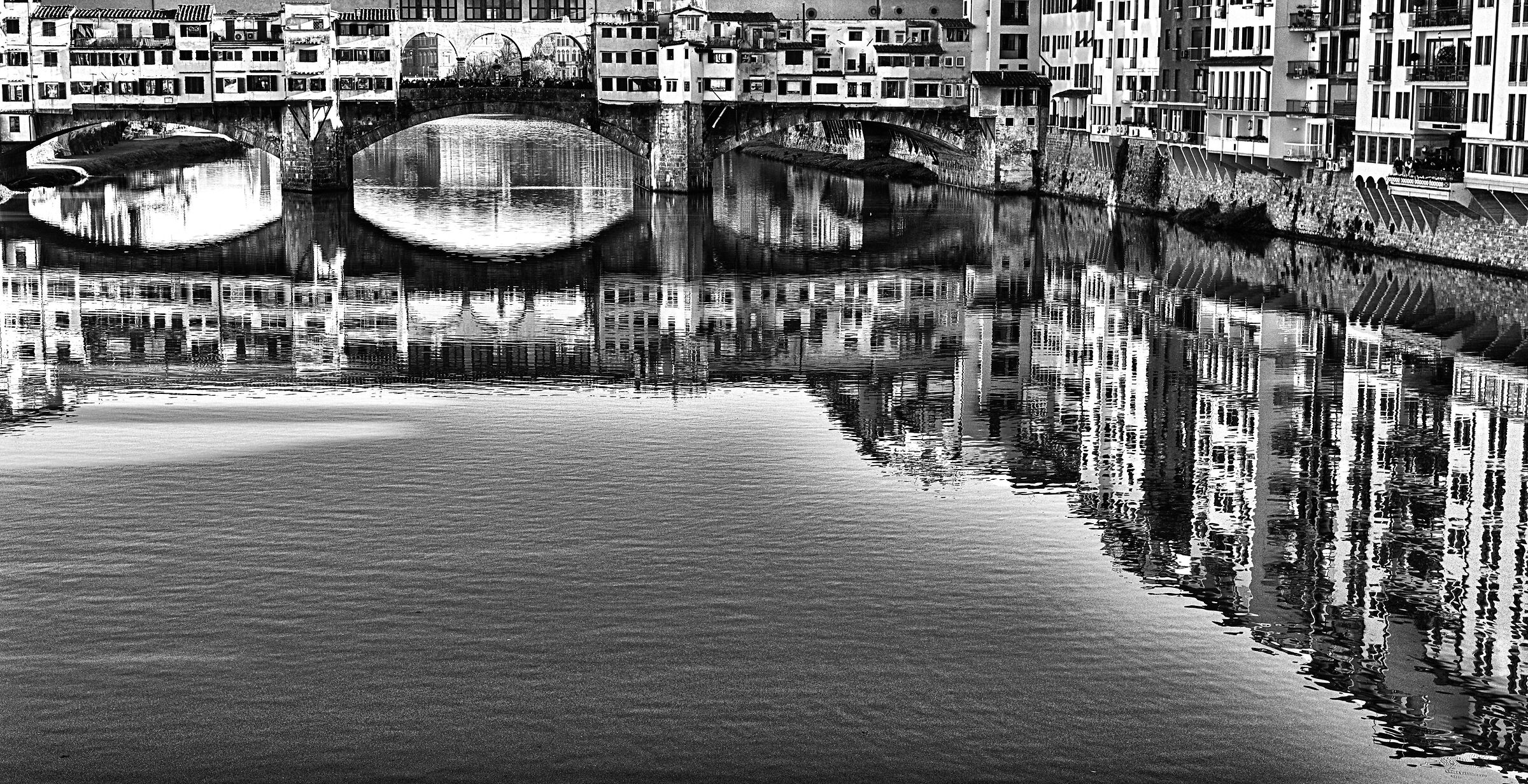 Ponte Vecchio black and white version