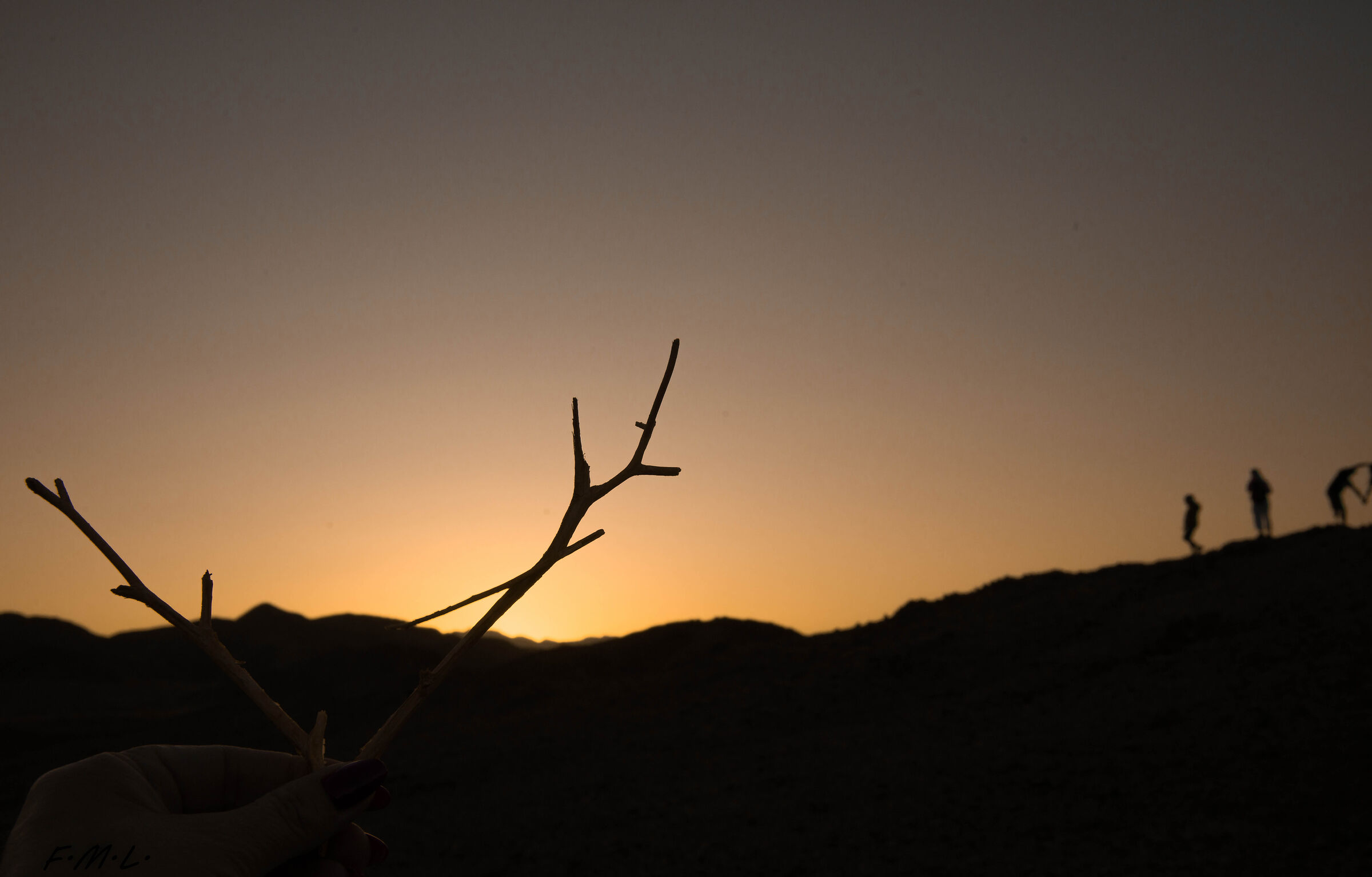 Sunset in the desert