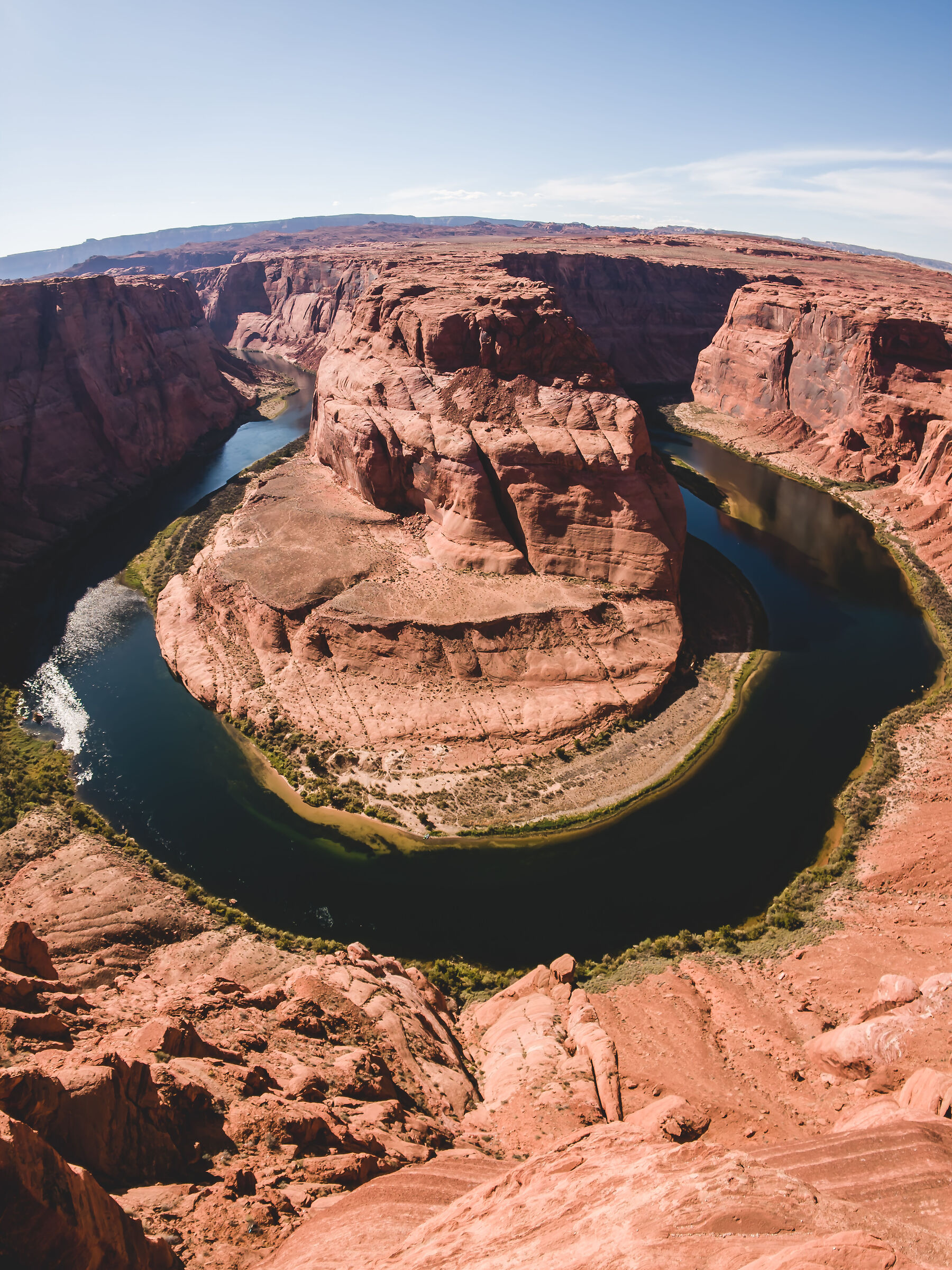 A blue ribbon in the desert