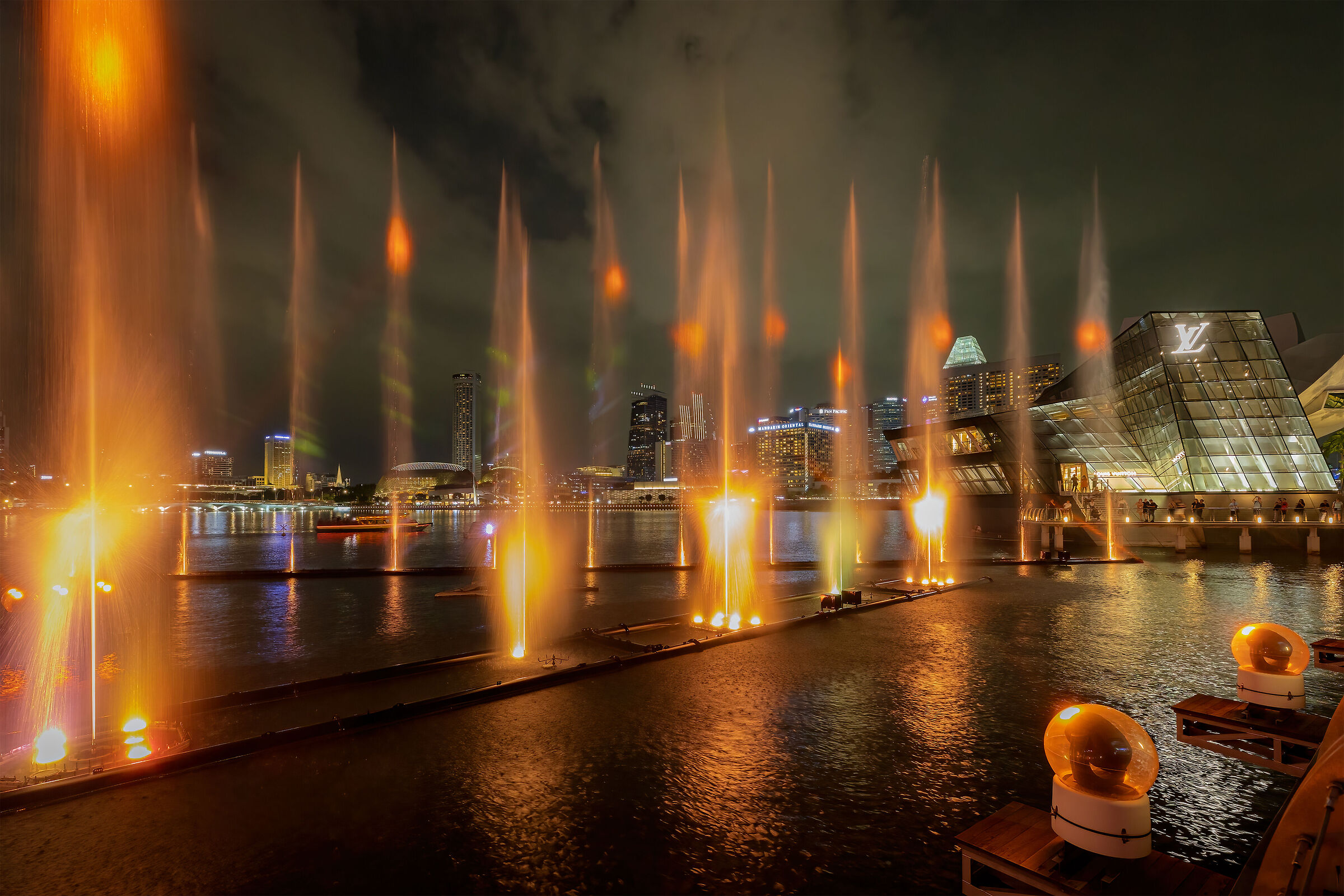 Water &Light games at Marina Bay waterfront