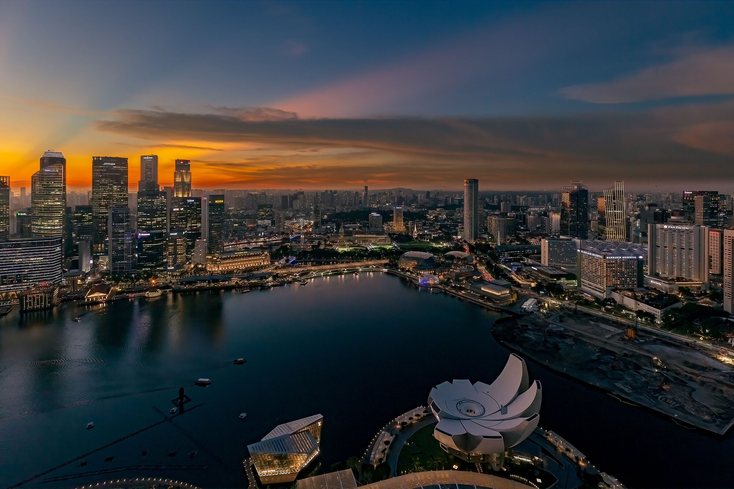 Sunset over Marina Bay