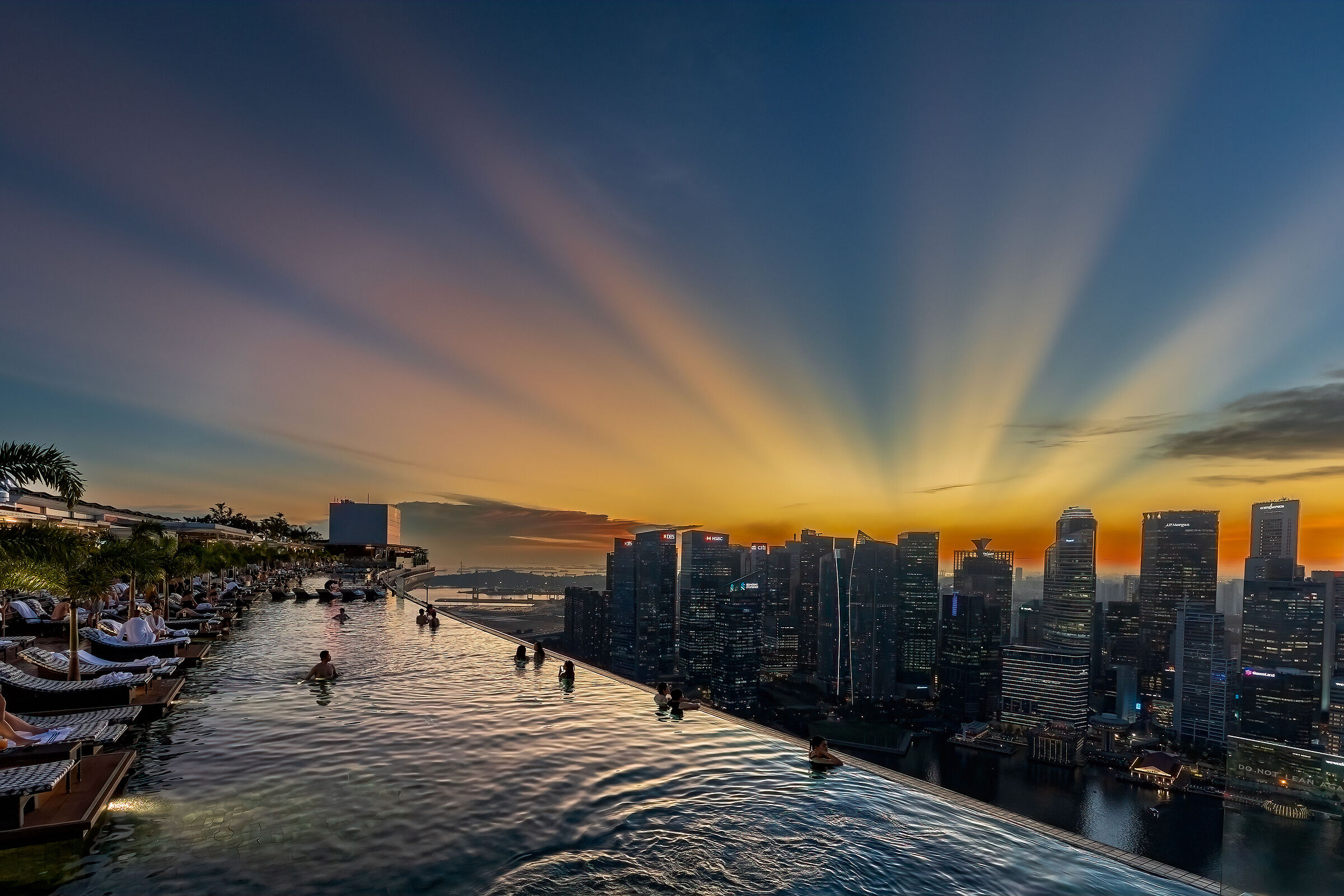 Marina Bay Sands roof-top pool and sky bar
