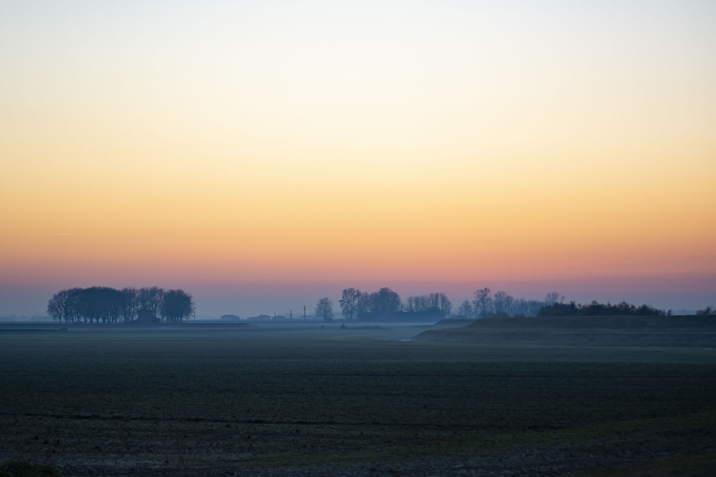 Pianura veneta al tramonto