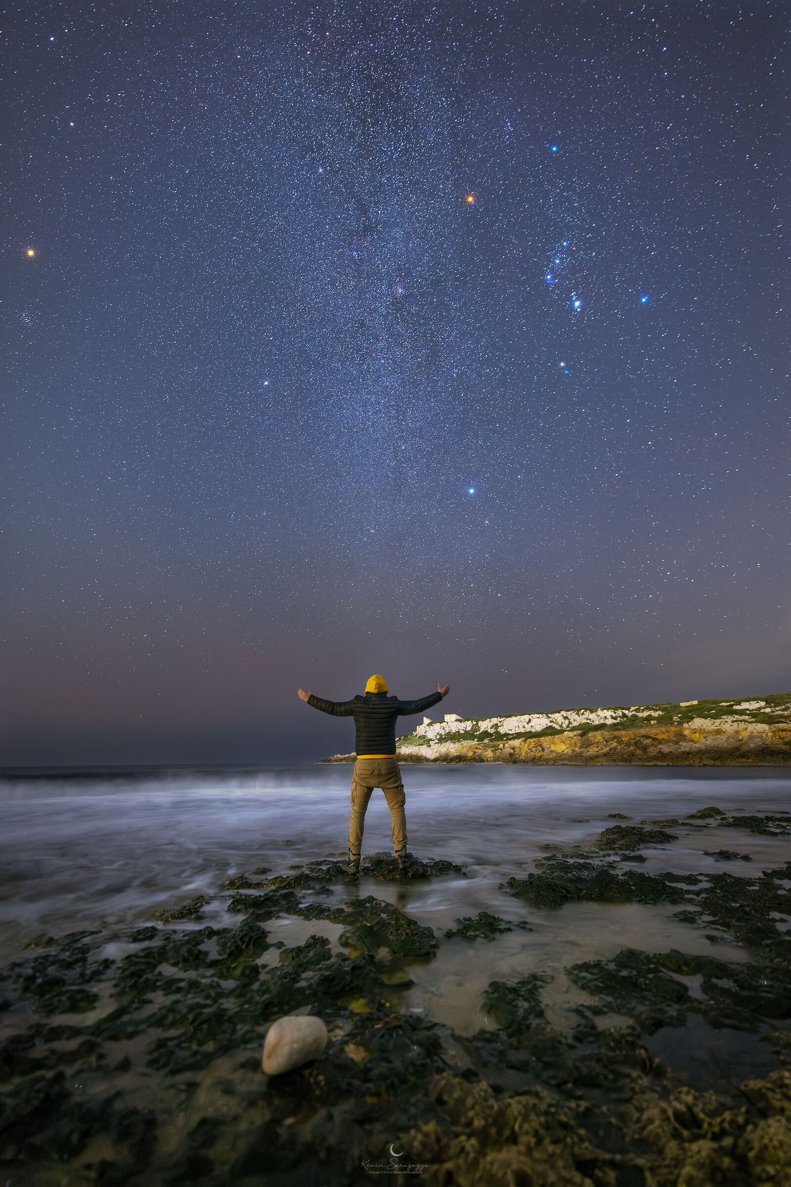 Winter milky way over Ognina