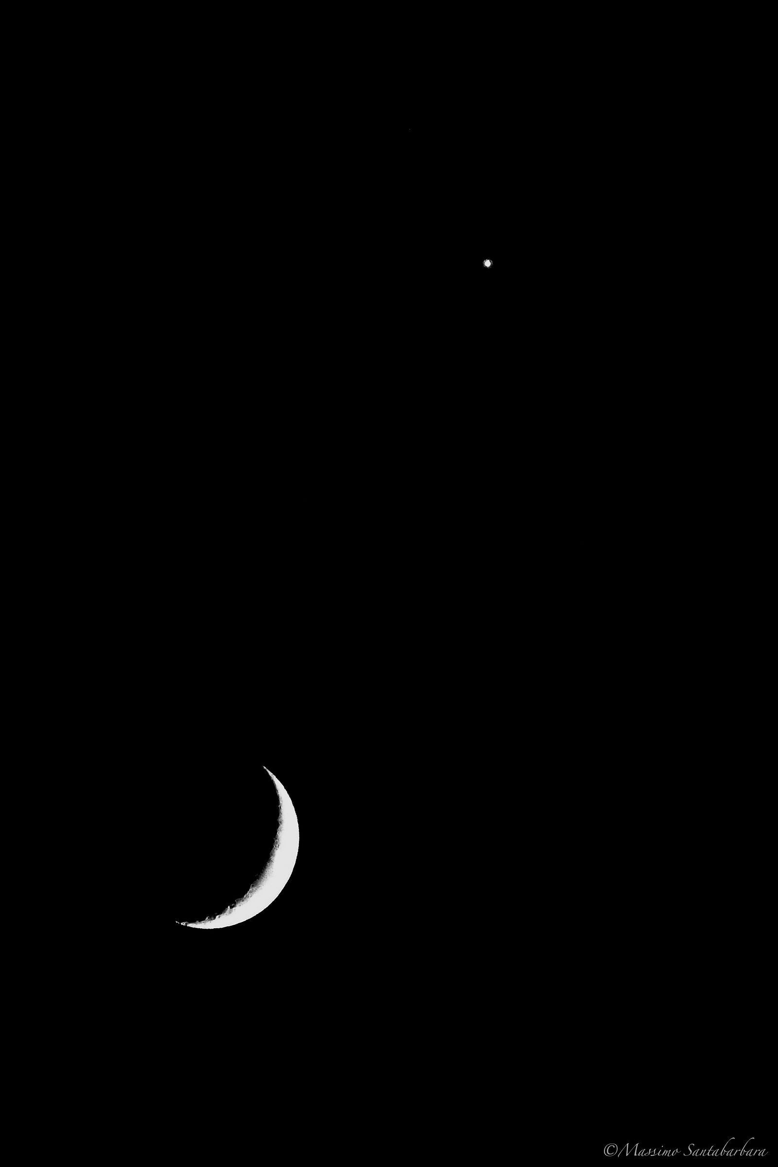 luna e Venere da casa...