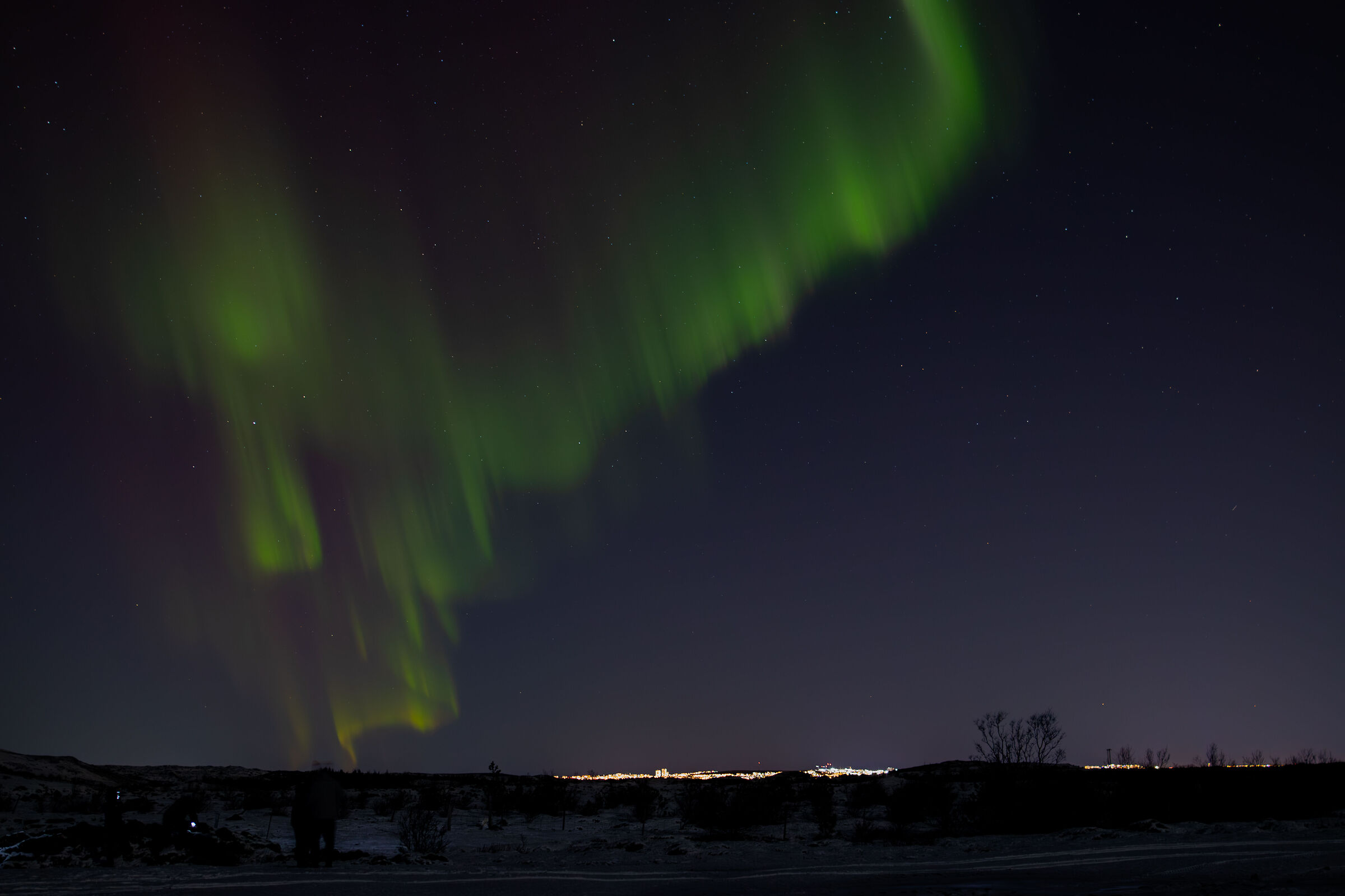 Aurora outside Reykjavik