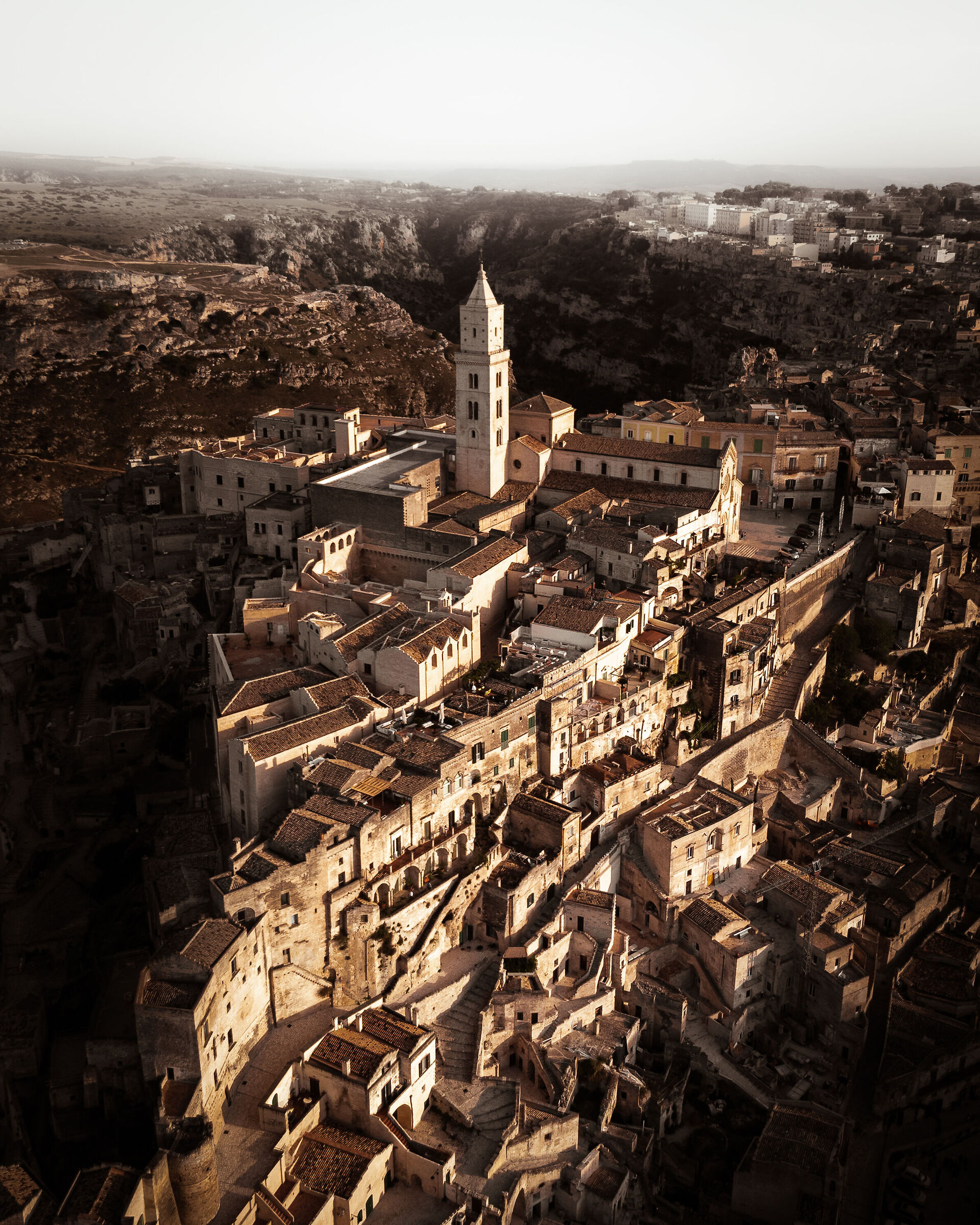 Flying over the city of stones (Matera)
