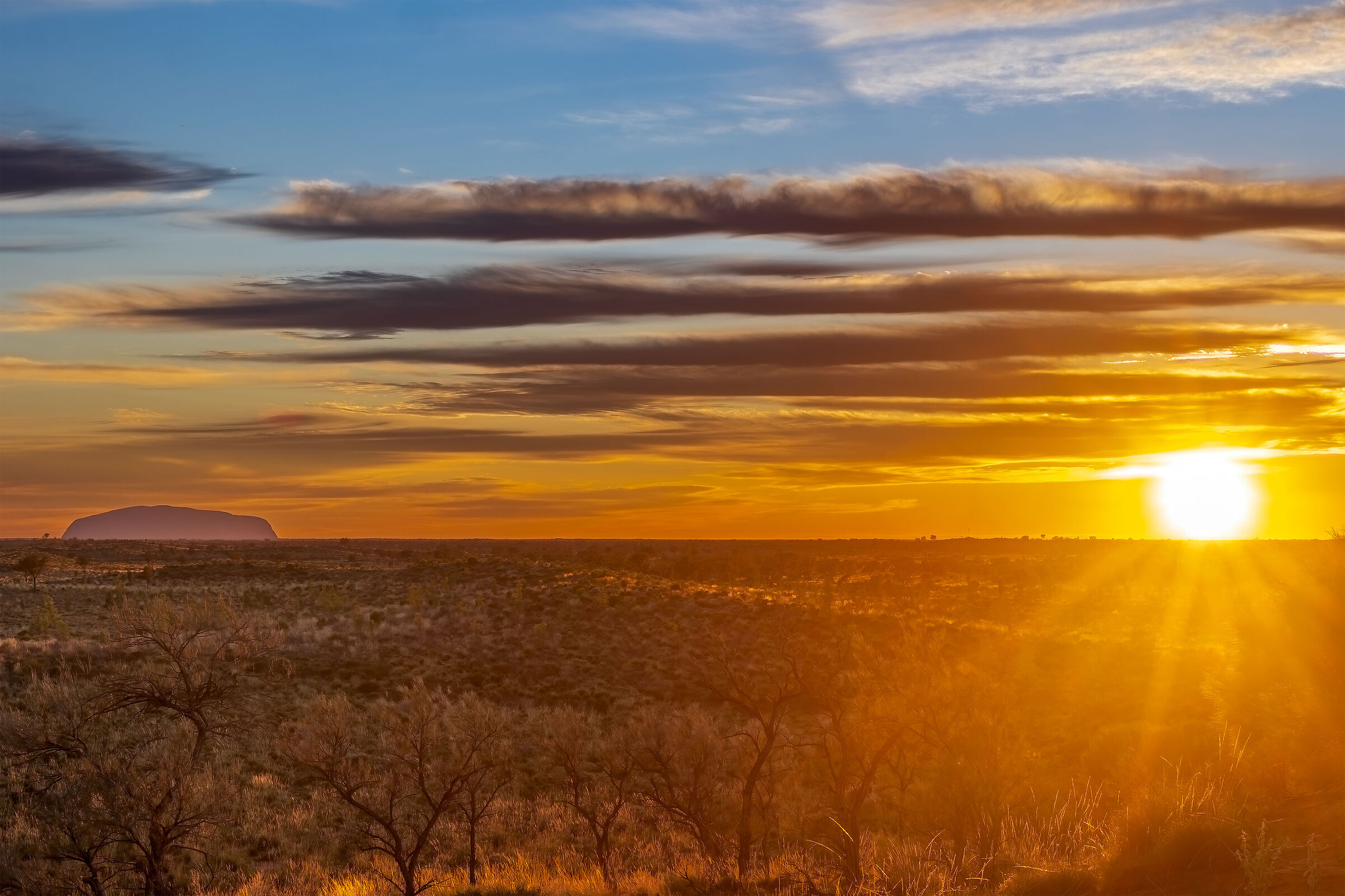 sunrise over Uluru
