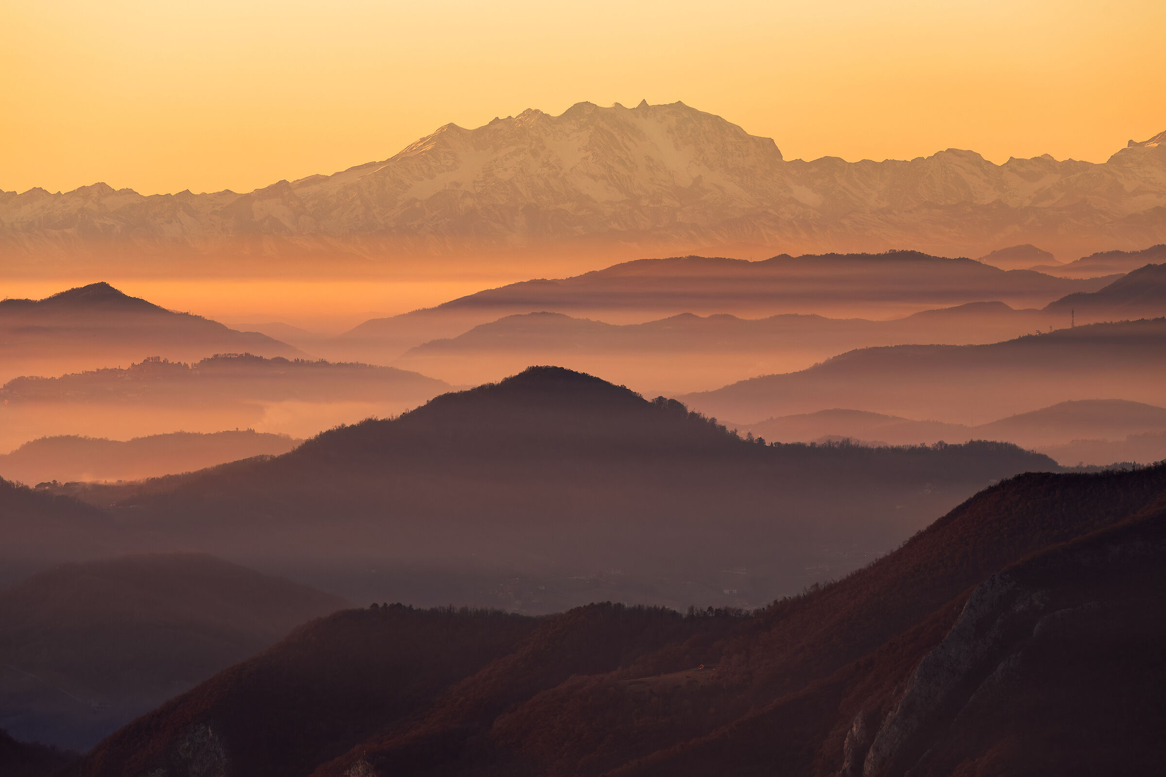 Monte Rosa from the Brescian Prealps