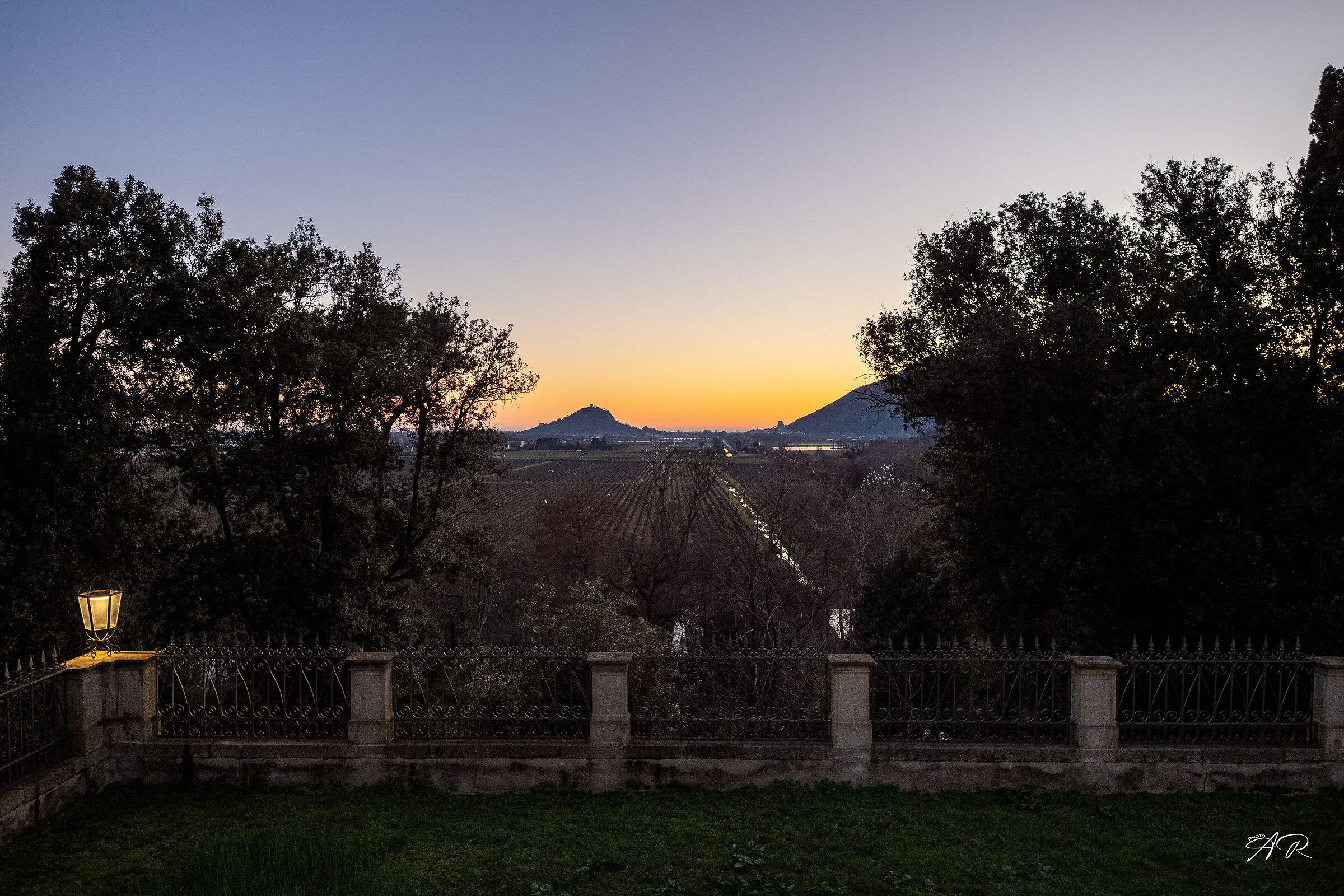 Sunset over the Euganean Hills