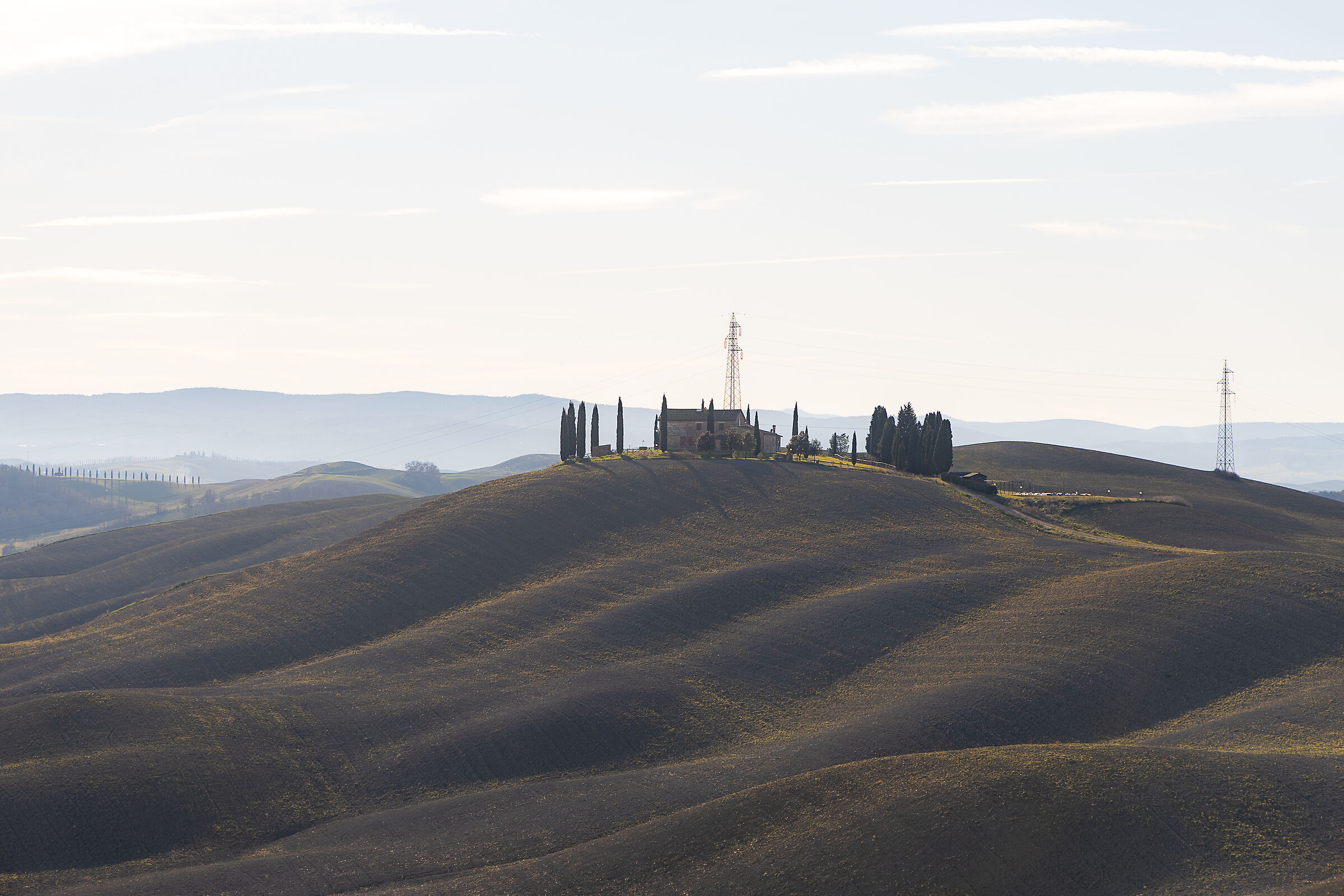 Casa sulla collina intorno a Siena