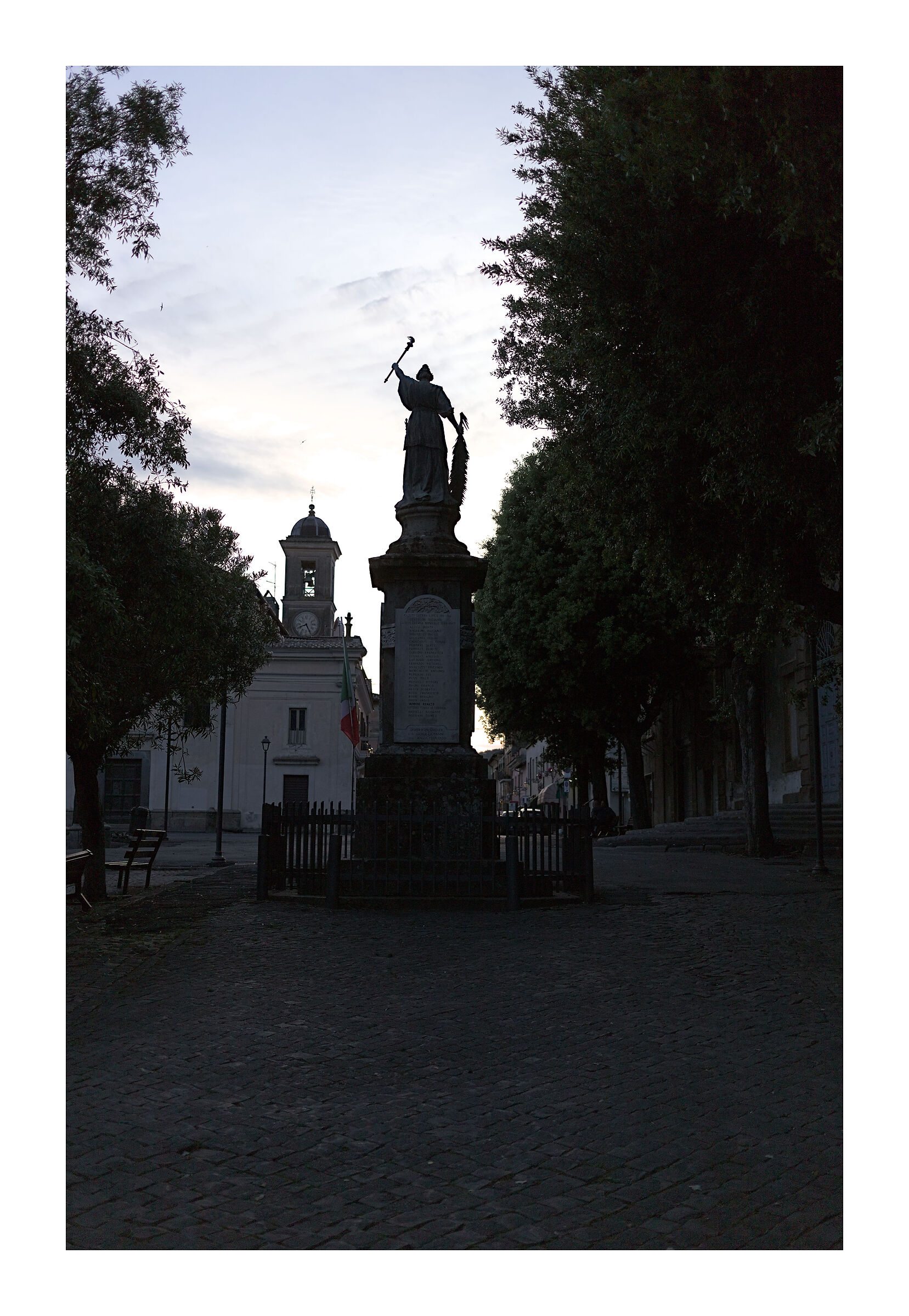The statue and the bell tower