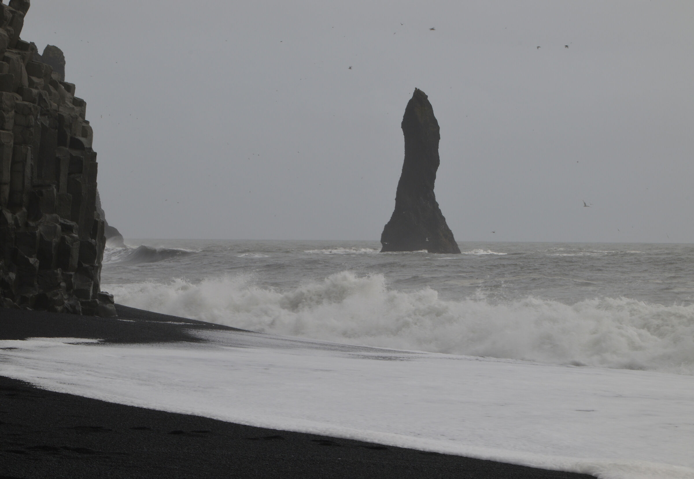 Black sand beach
