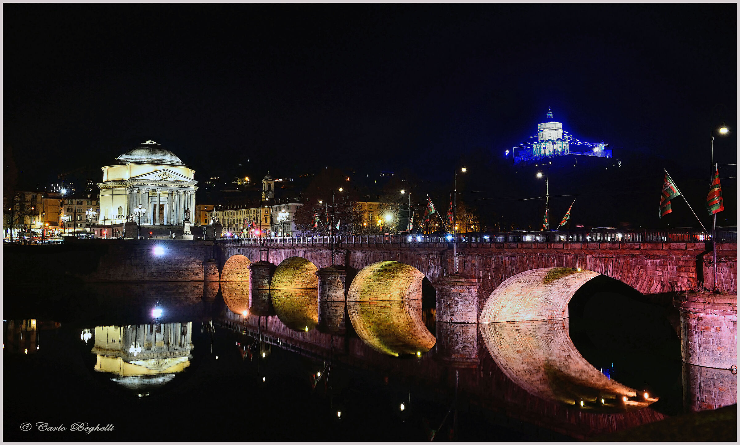 Turin at night