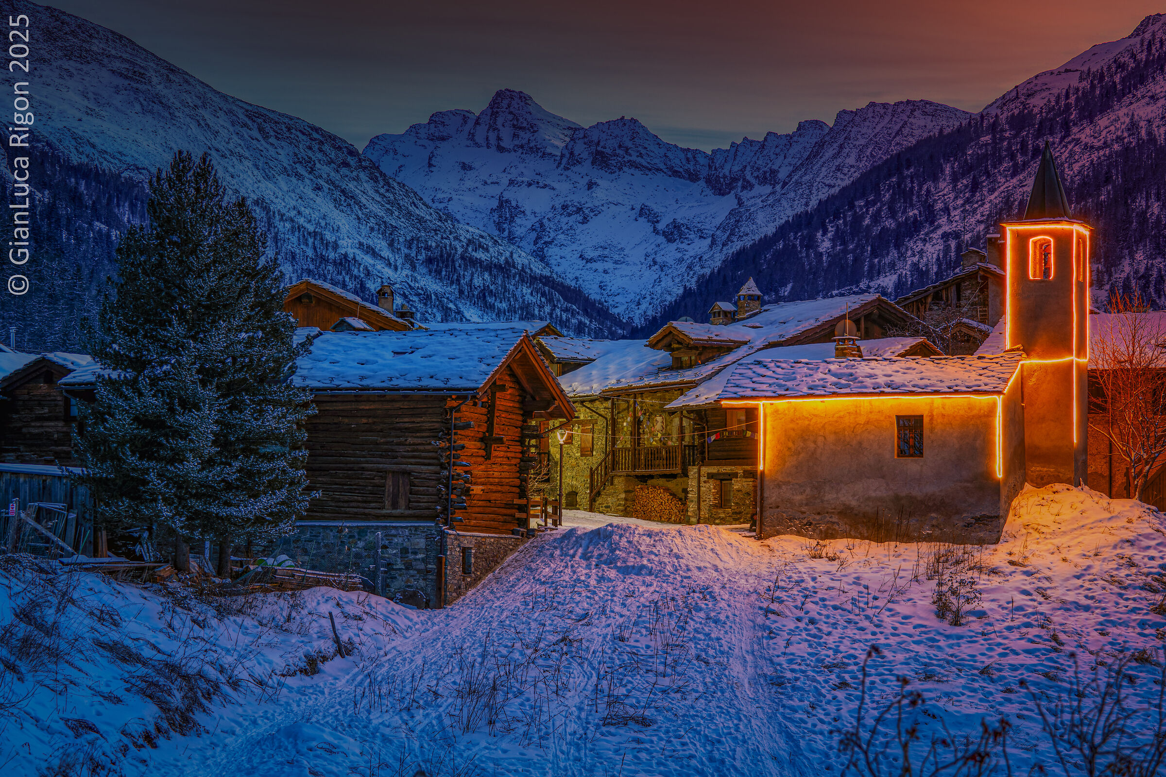 Tramonto a Tignet (Valsavarenche)