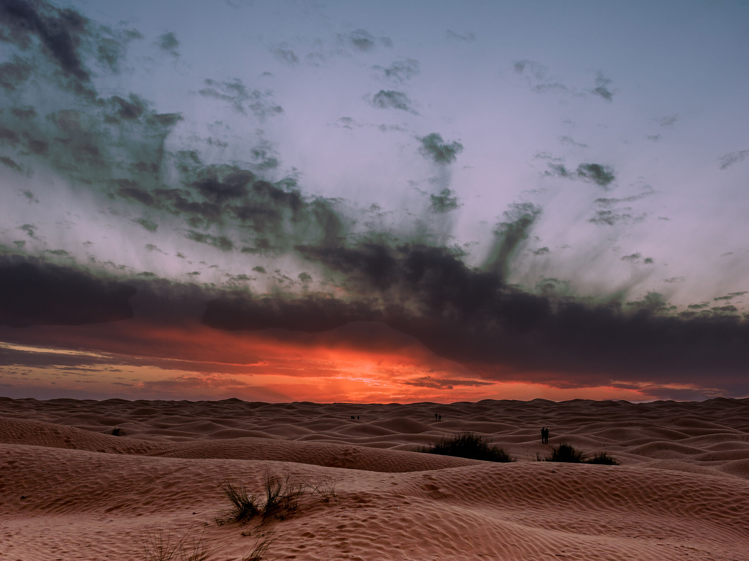 Sunset in the desert