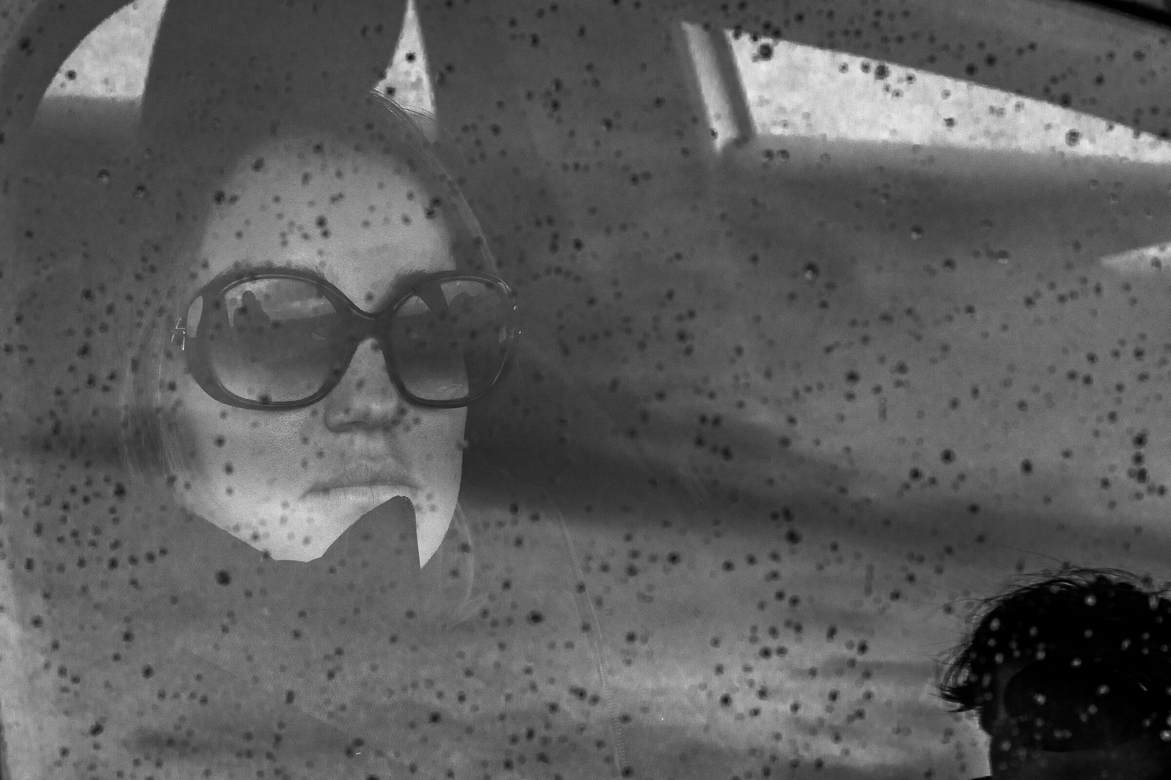 sandra dietro il vetro