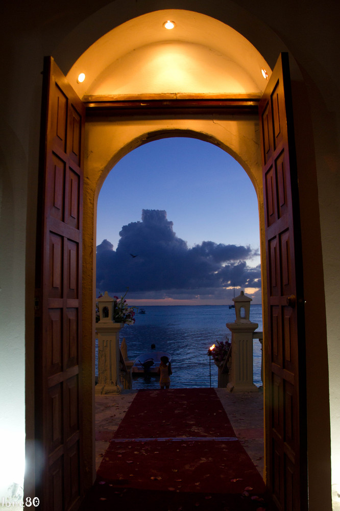 Sunset from the church of Los Roques