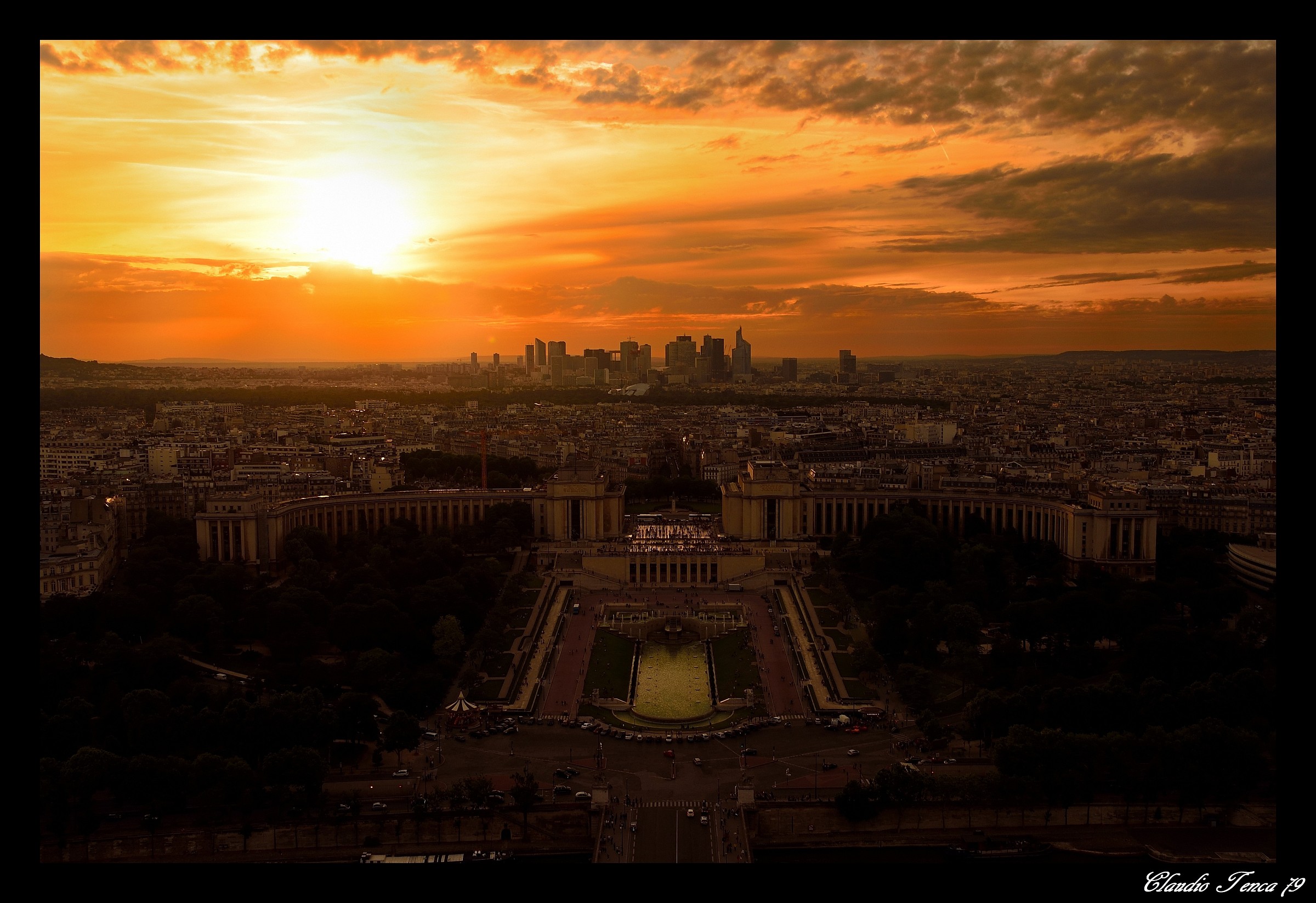 Sunset on paris