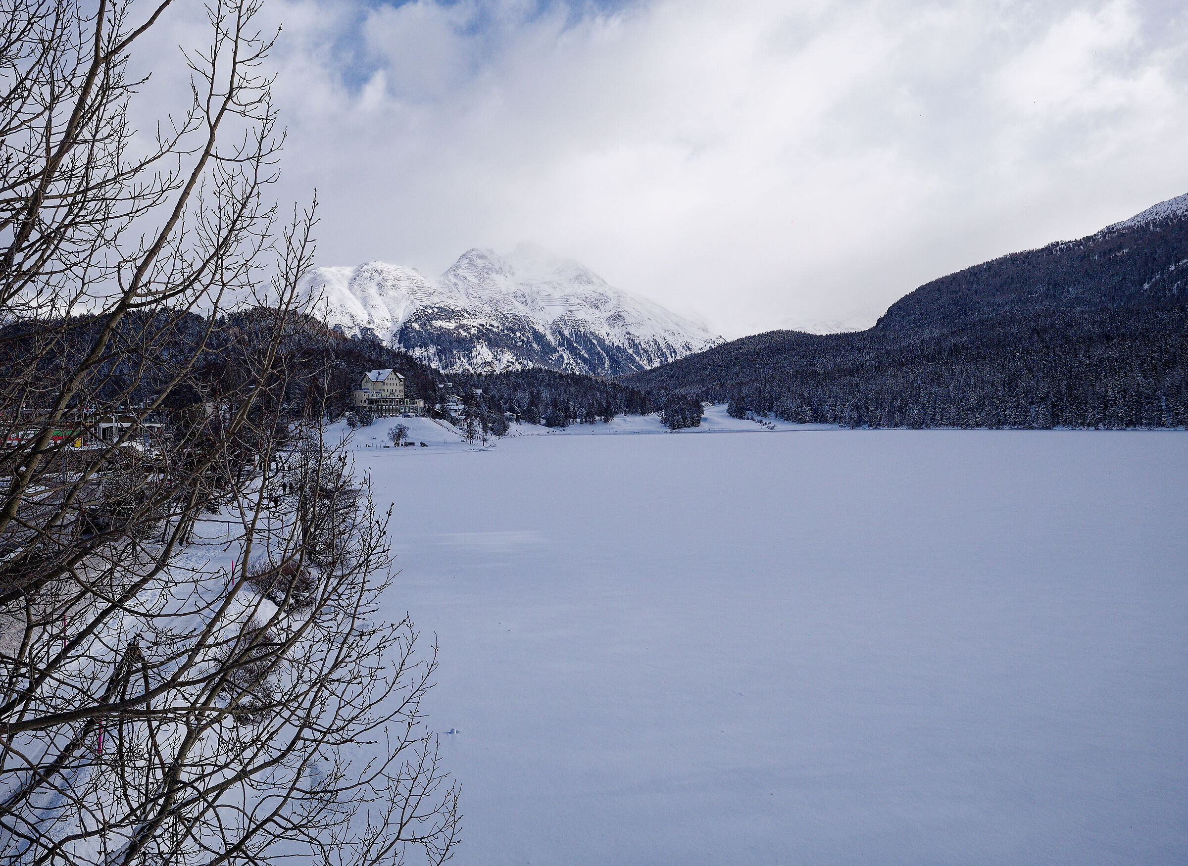 above the lake