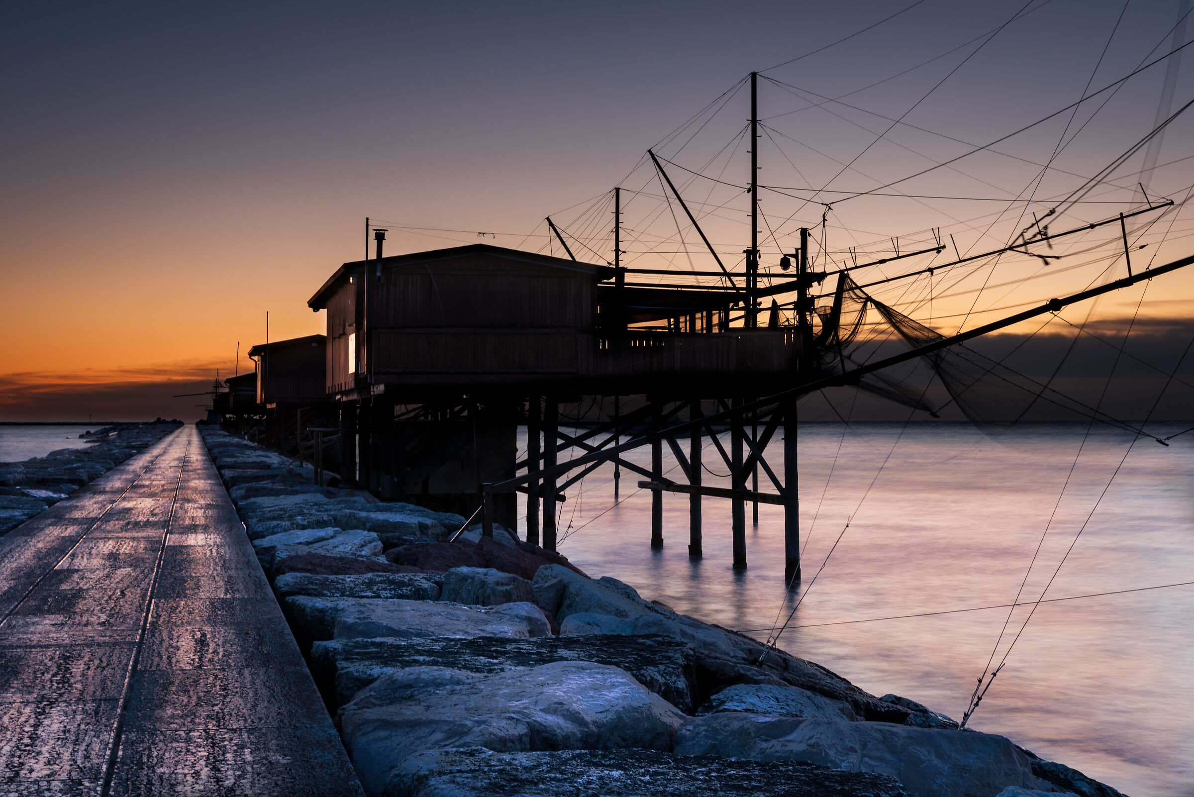 Sunrise at the Sottomarina Dam