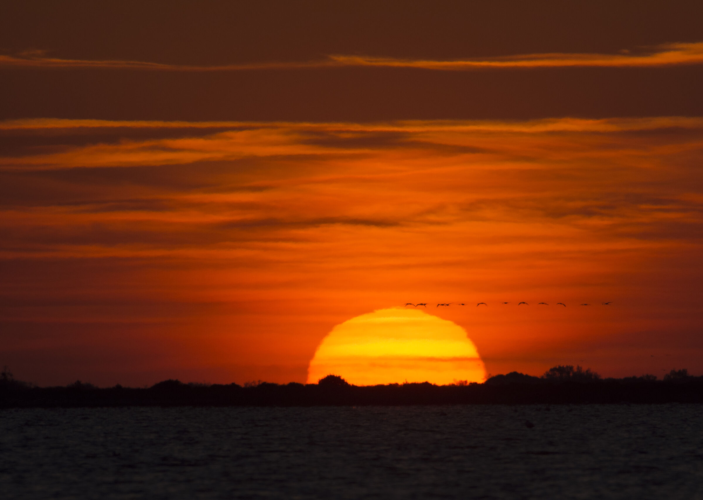Sunset.