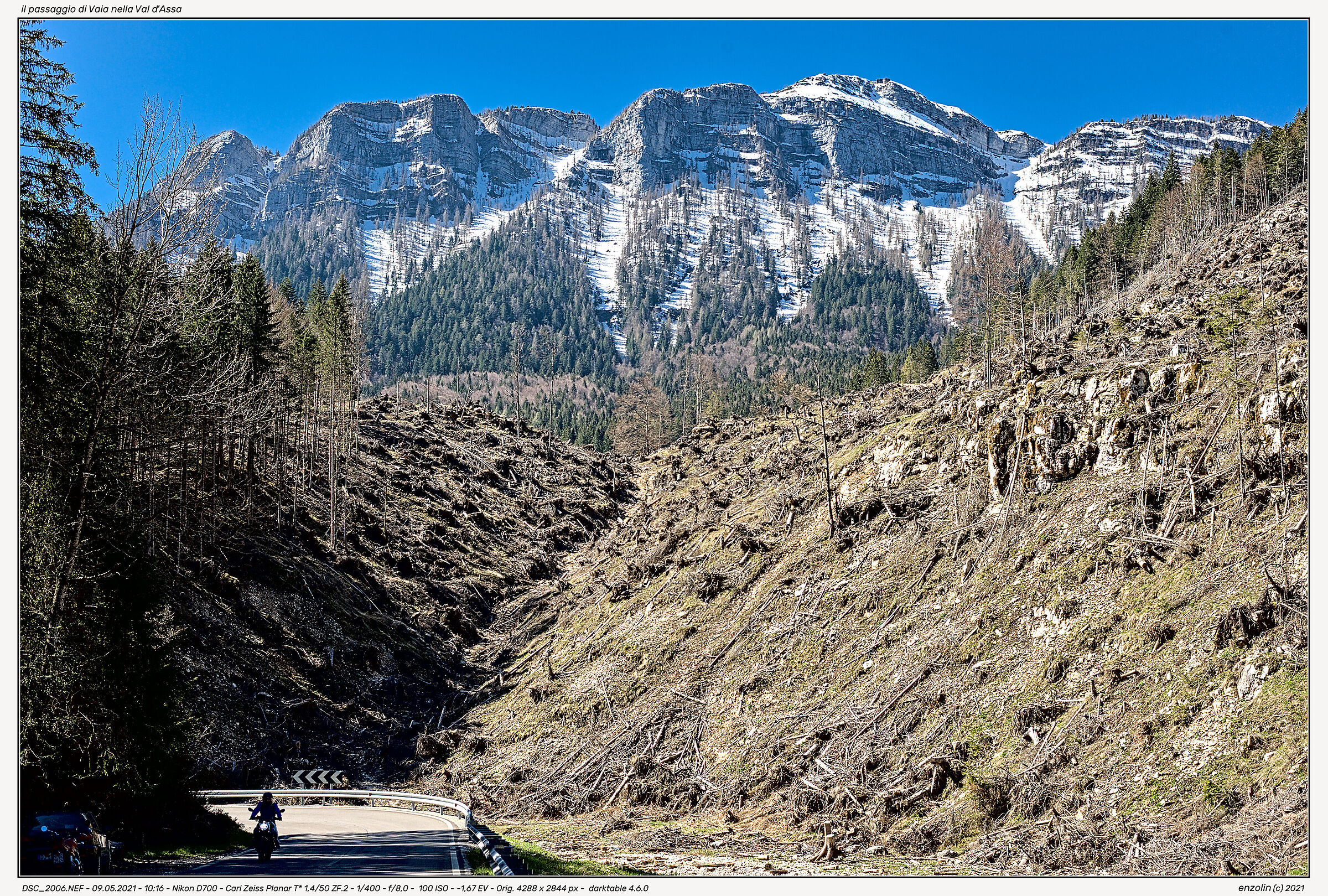 the passage of Vaia in the Val d'Assa