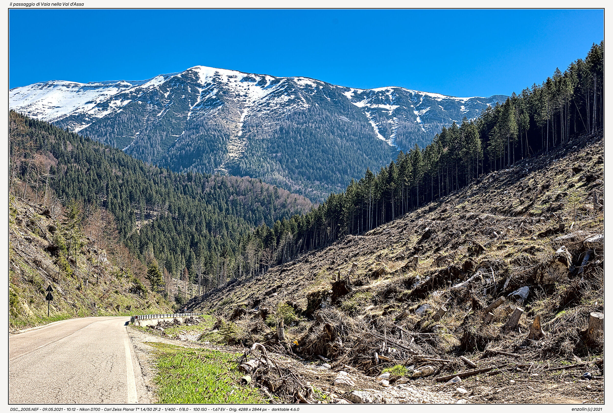 the passage of Vaia in the Val d'Assa