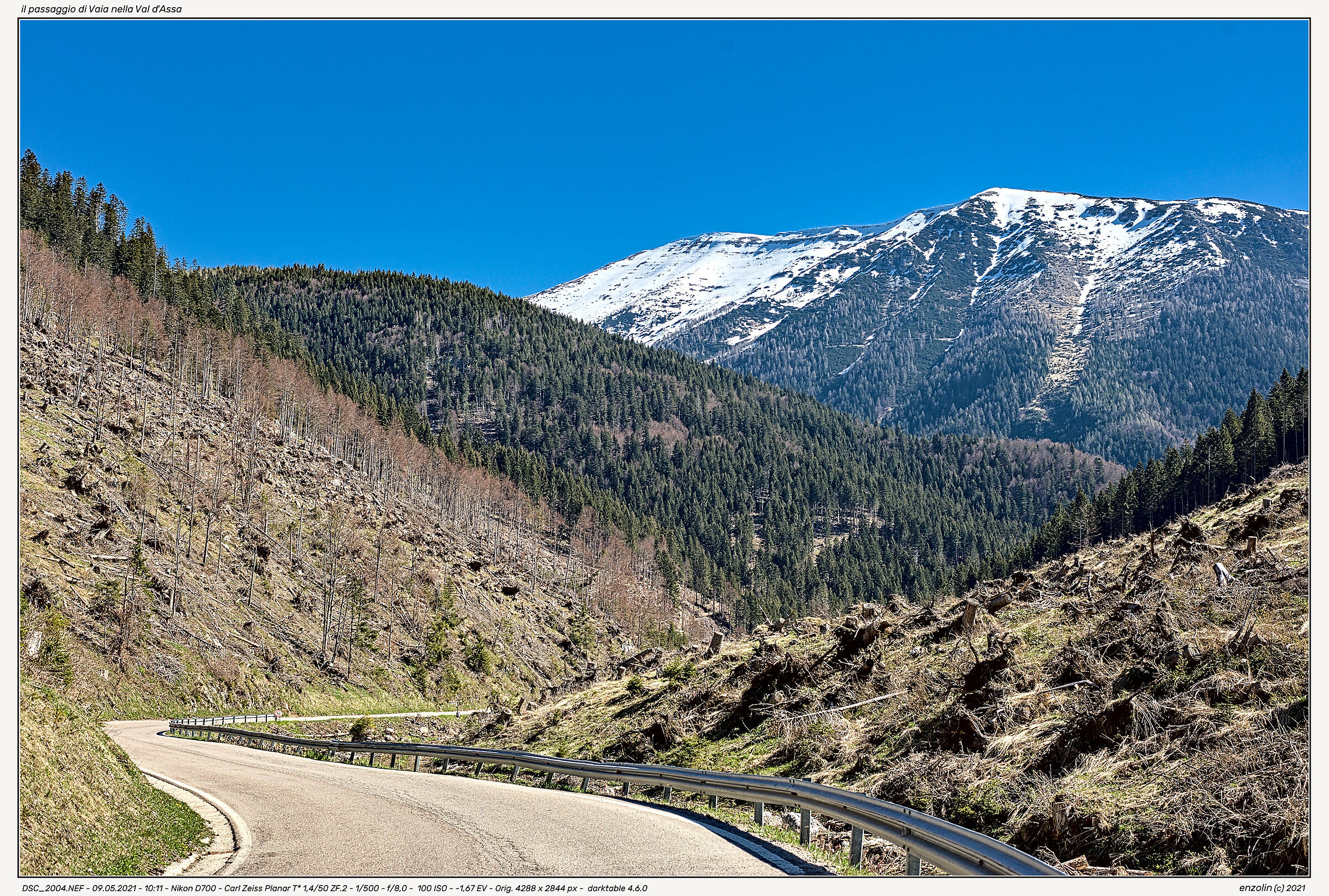 the passage of Vaia in the Val d'Assa